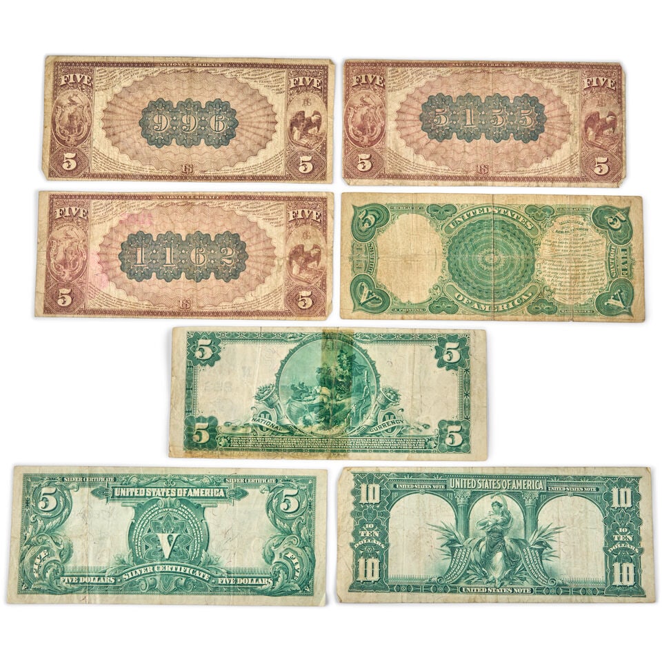 SEVEN UNITED STATES CURRENCY NOTES. - 2