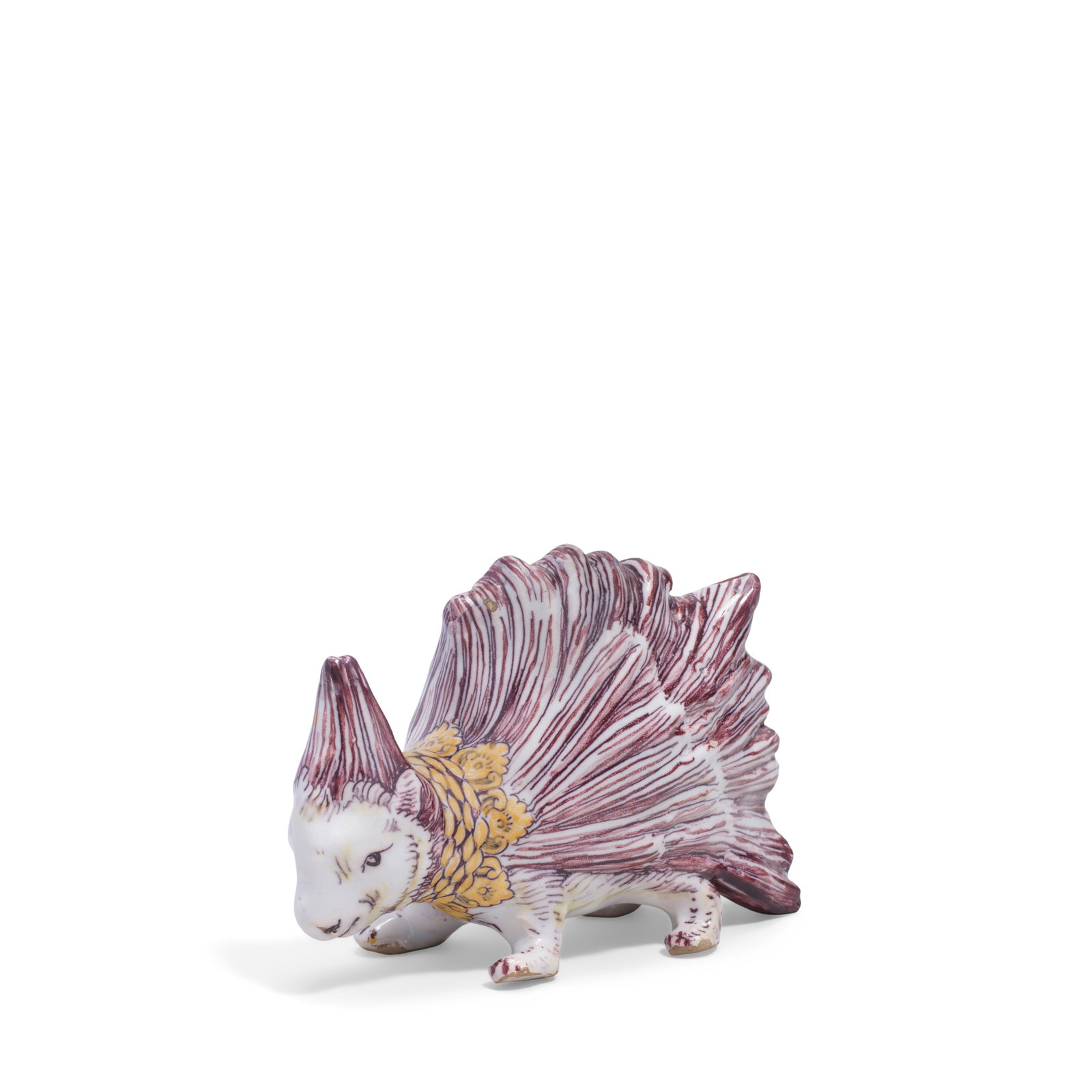 A French faience model of a porcupine, circa 1760 (1 of 1)