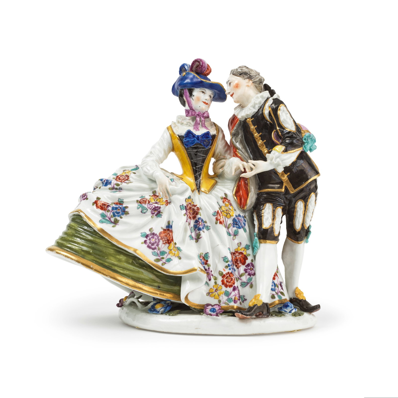 A Meissen group of 'The Spanish Lovers', circa 1740-45 (1 of 1)