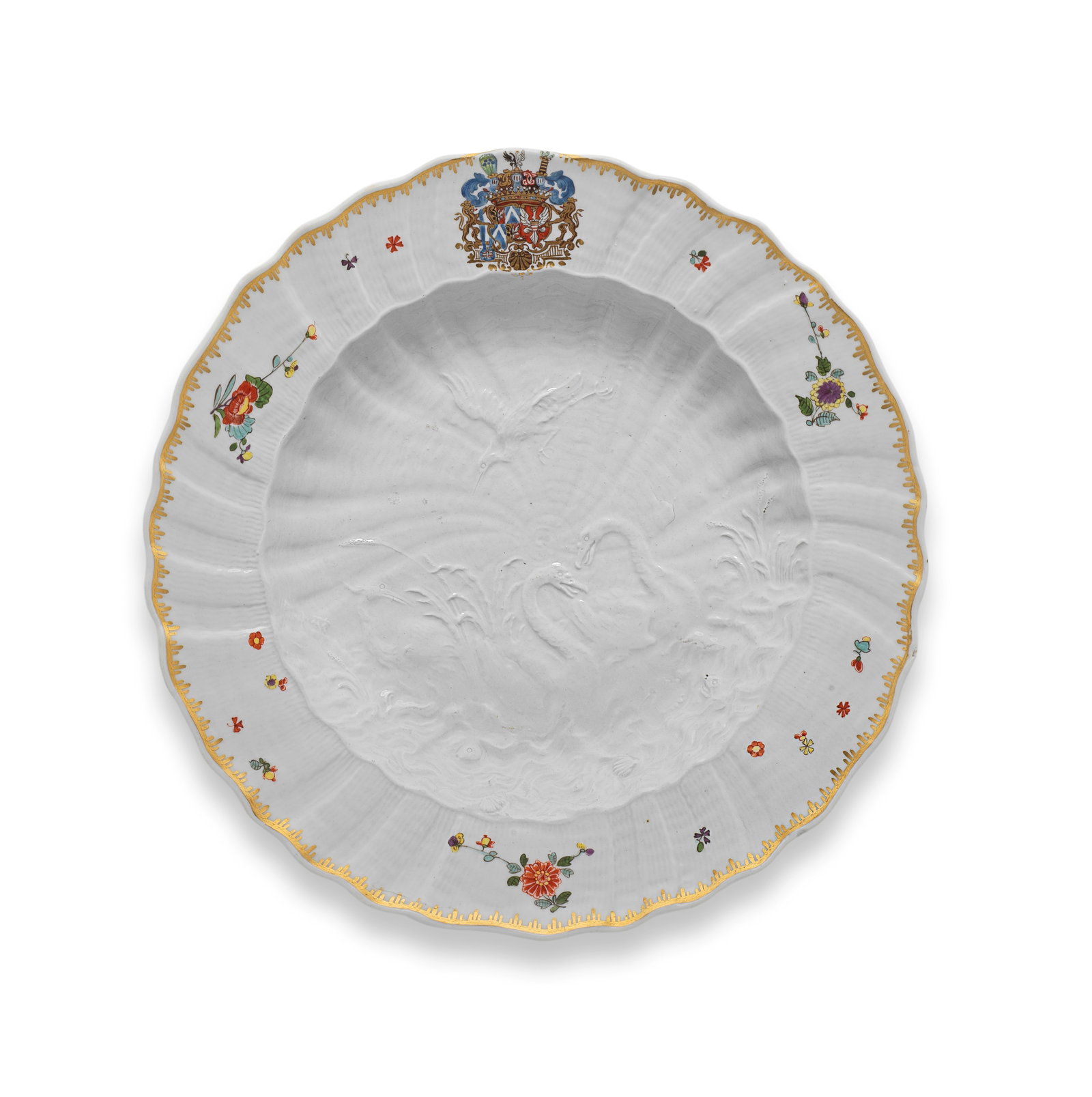 A pair of Meissen plates from the Swan Service, circa 1738-39 (1 of 1)