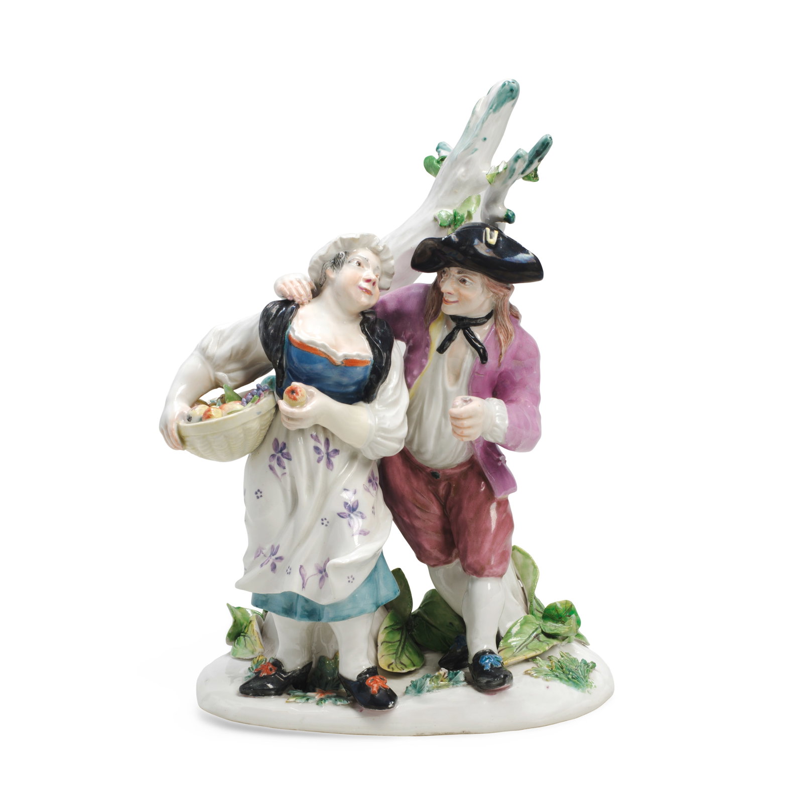 A Höchst group of a farmer couple, circa 1750-52 (1 of 1)