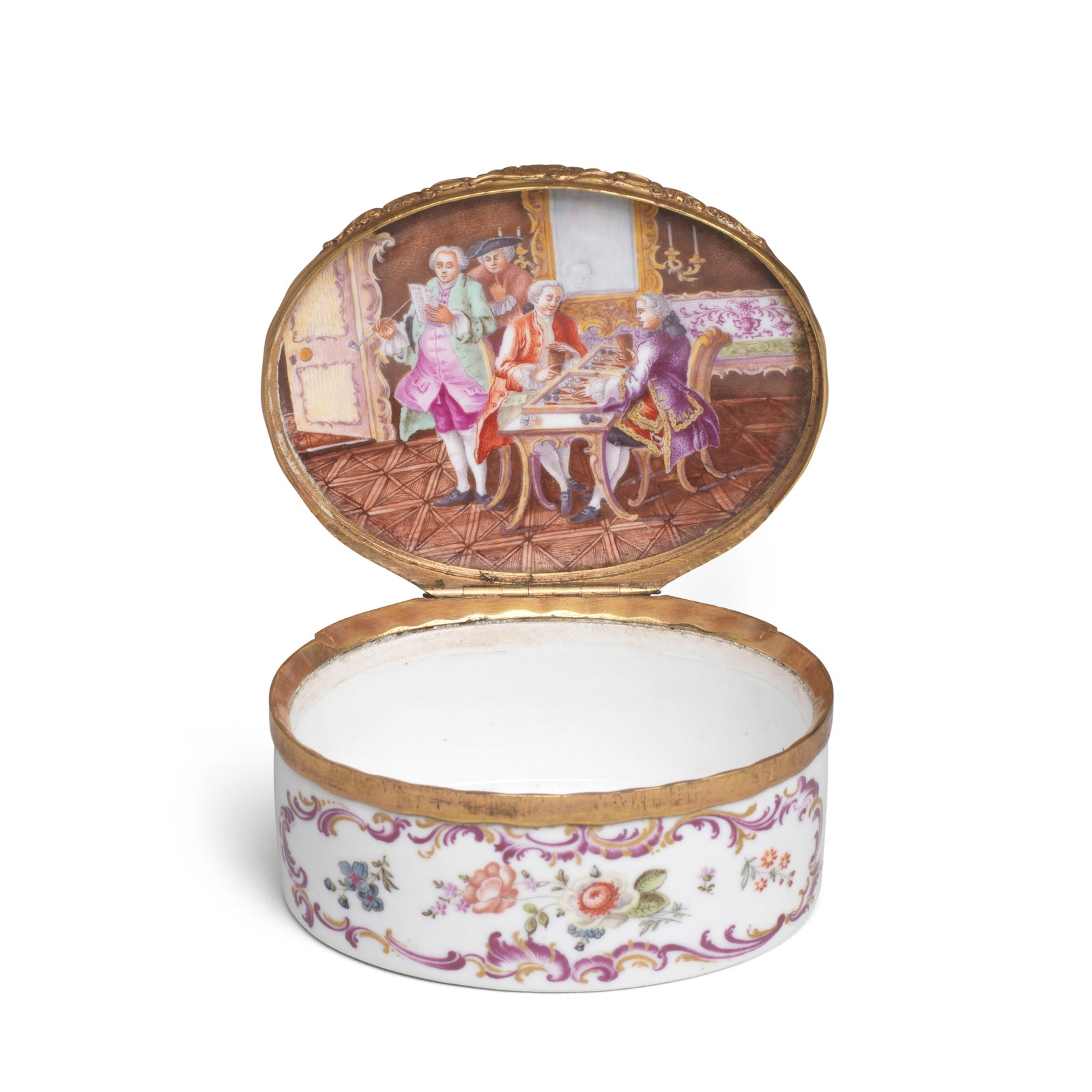A Vienna gilt-metal-mounted oval snuff box, circa 1770 (1 of 1)