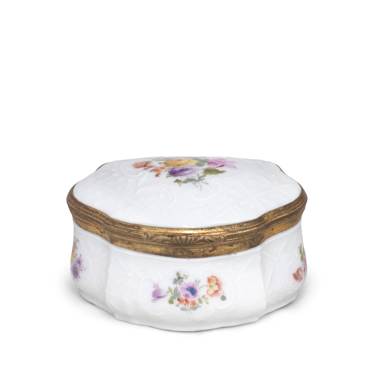 A Meissen gilt-metal mounted snuff box, circa 1765-70 (1 of 1)