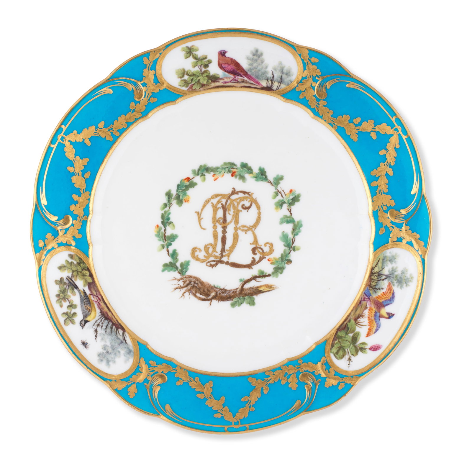 A Sèvres bleu celeste-ground plate from the Prince de Rohan service, dated 1771 (1 of 1)