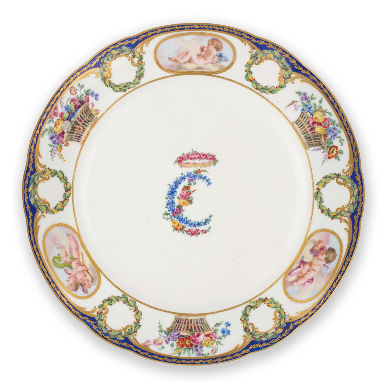 A Sèvres plate from the service given by Louis XV to Queen Maria Carolina of Naples, circa ... (1 of 1)