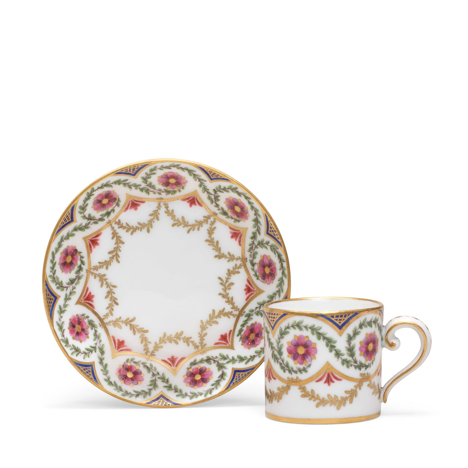 A Sèvres small cup and saucer (gobelet litron et soucoupe), circa 1775 (1 of 1)