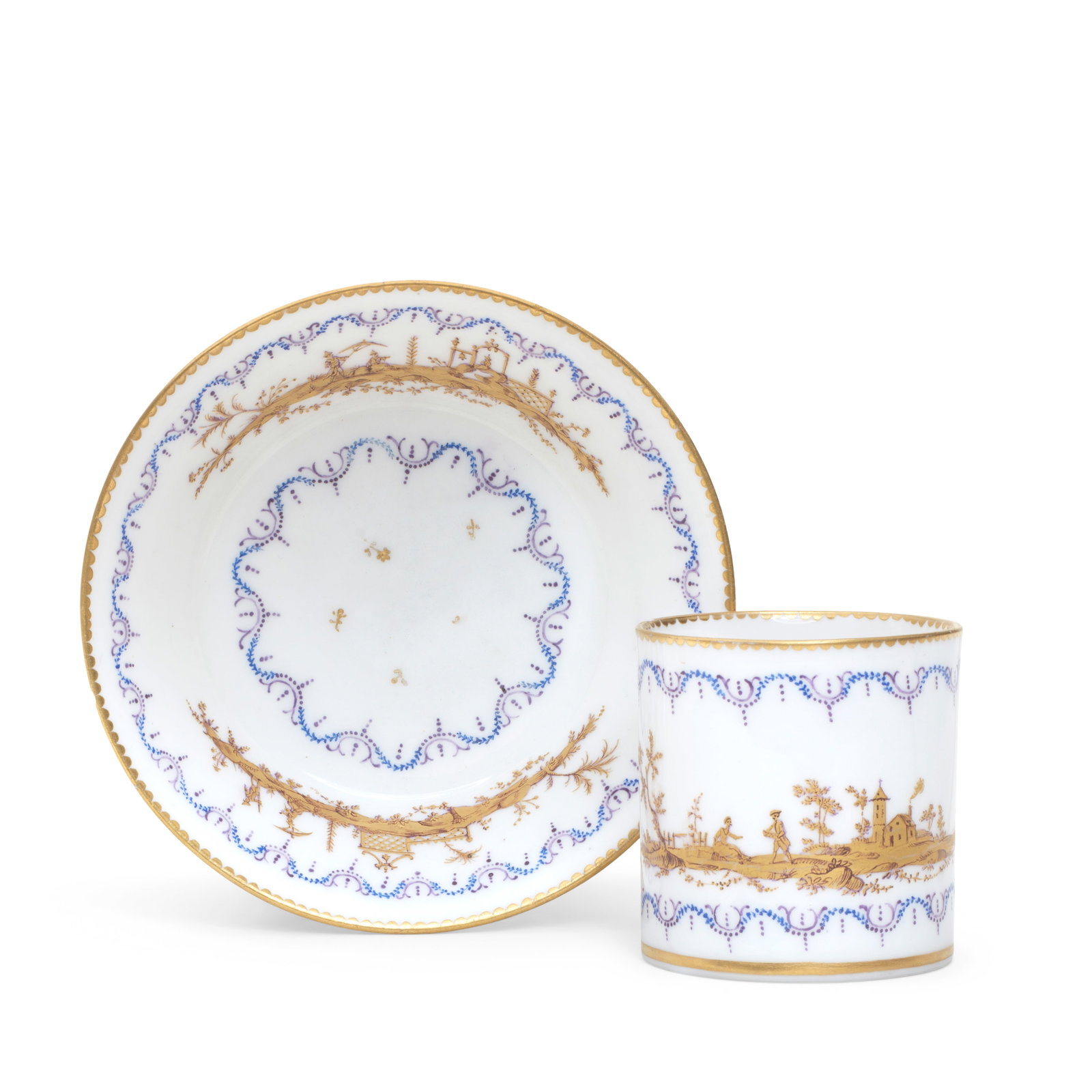 A Sèvres cup and saucer (gobelet litron et soucoupe), dated 1788 (1 of 1)