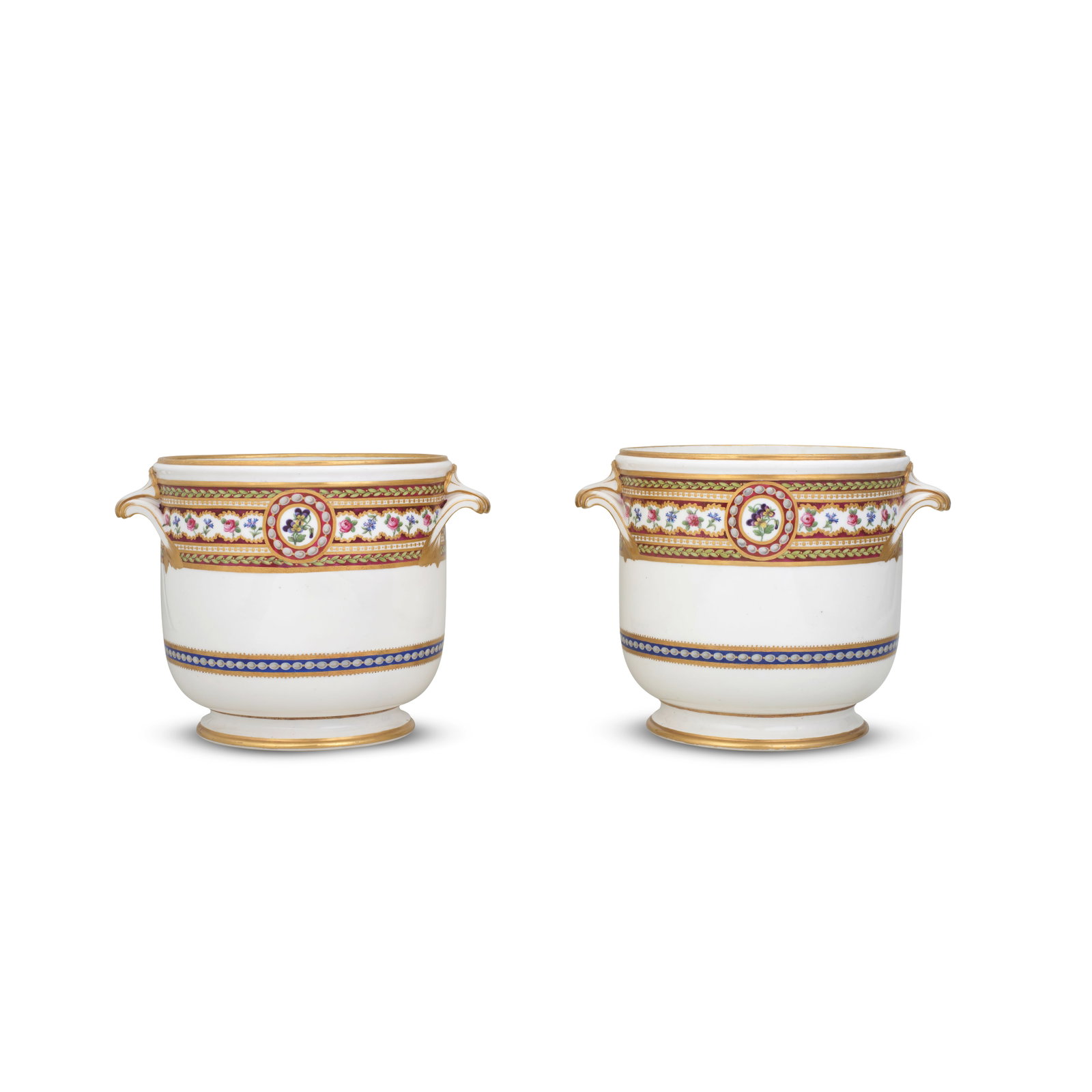 A pair of Sèvres bottle coolers (seaux à bouteille) from the service for the Comtesse ... (1 of 1)