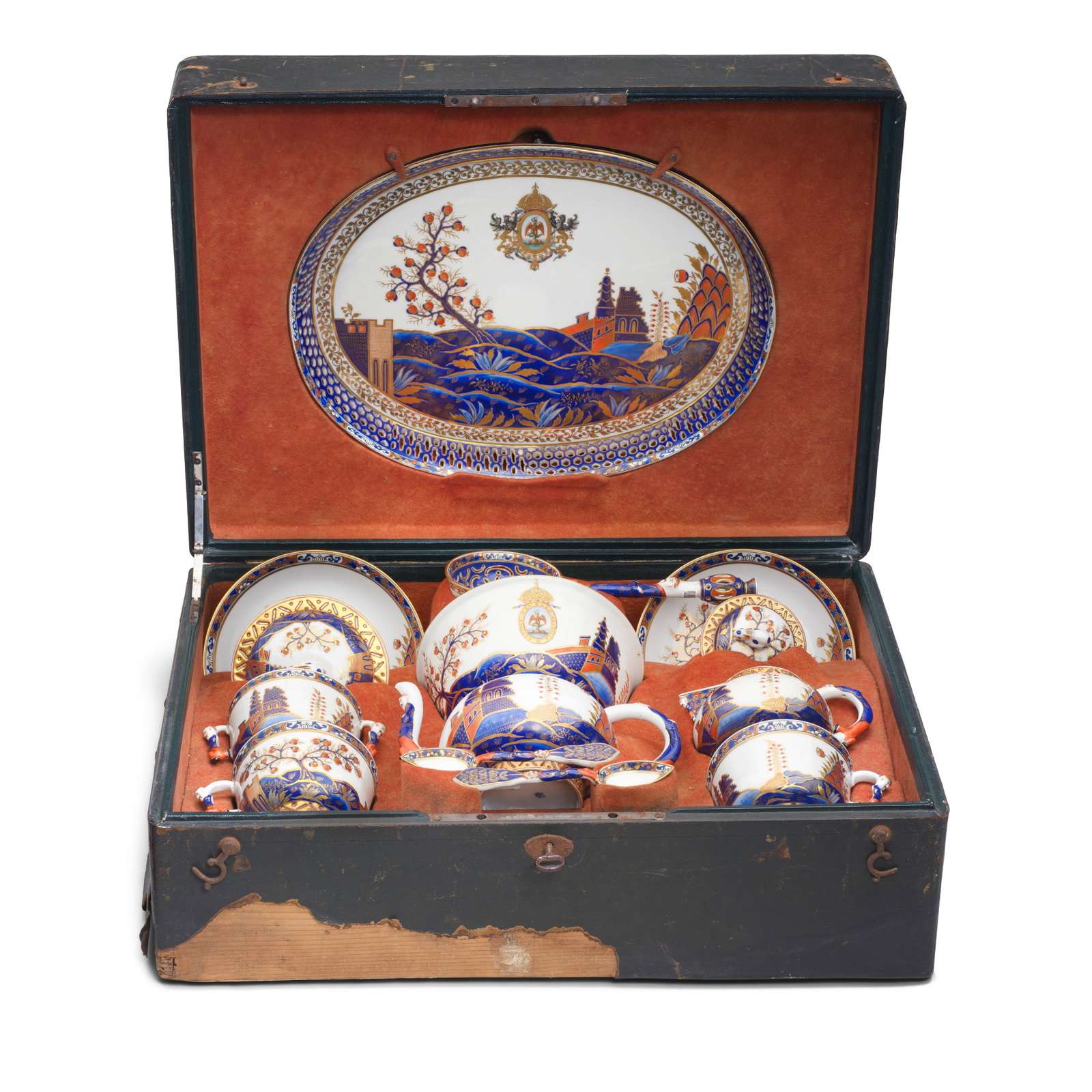 A Herend cased armorial tea service made for Emperor Maximilian I of Mexico, circa 1864 (1 of 1)