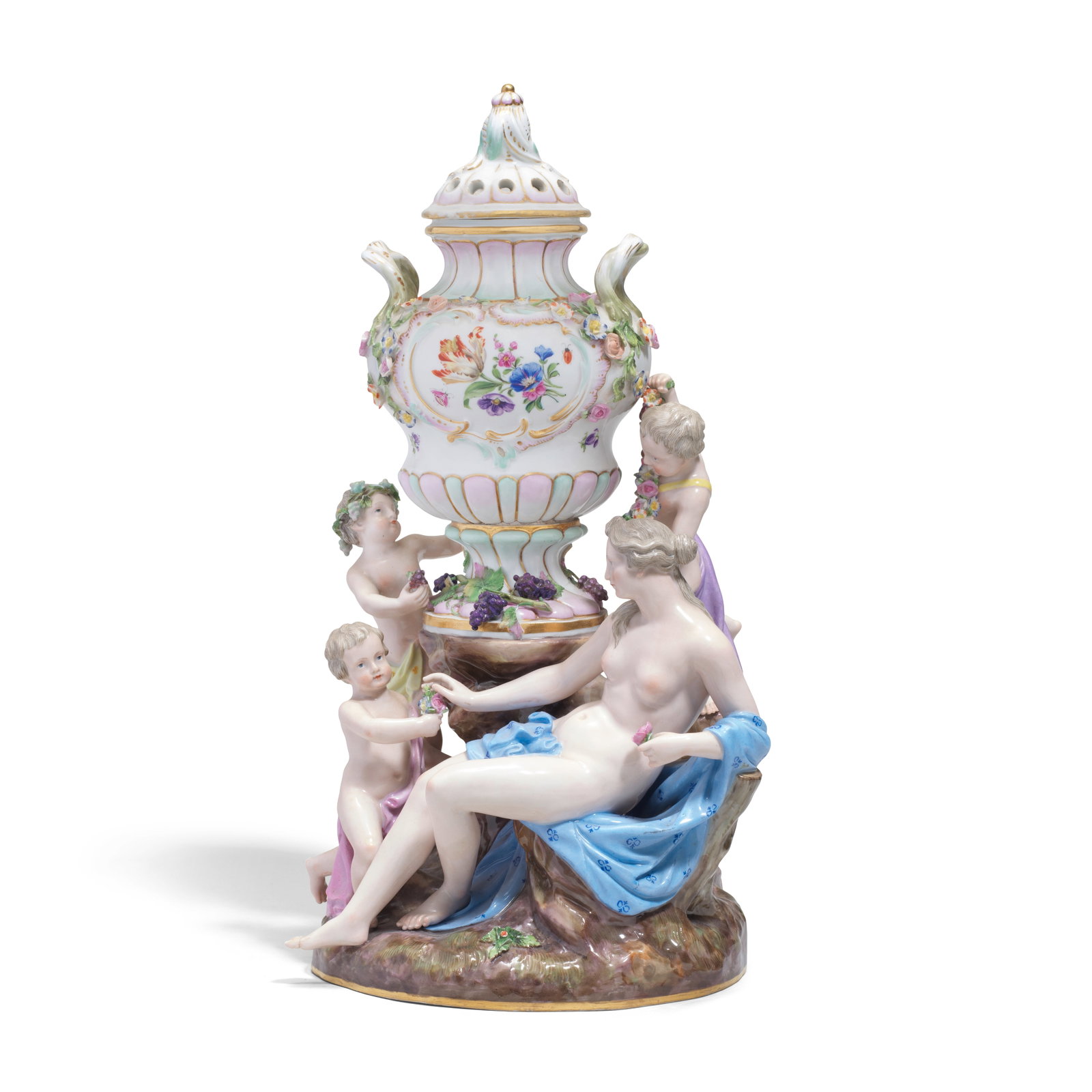 A Meissen figural pot-pourri vase and cover, late 19th century (1 of 1)