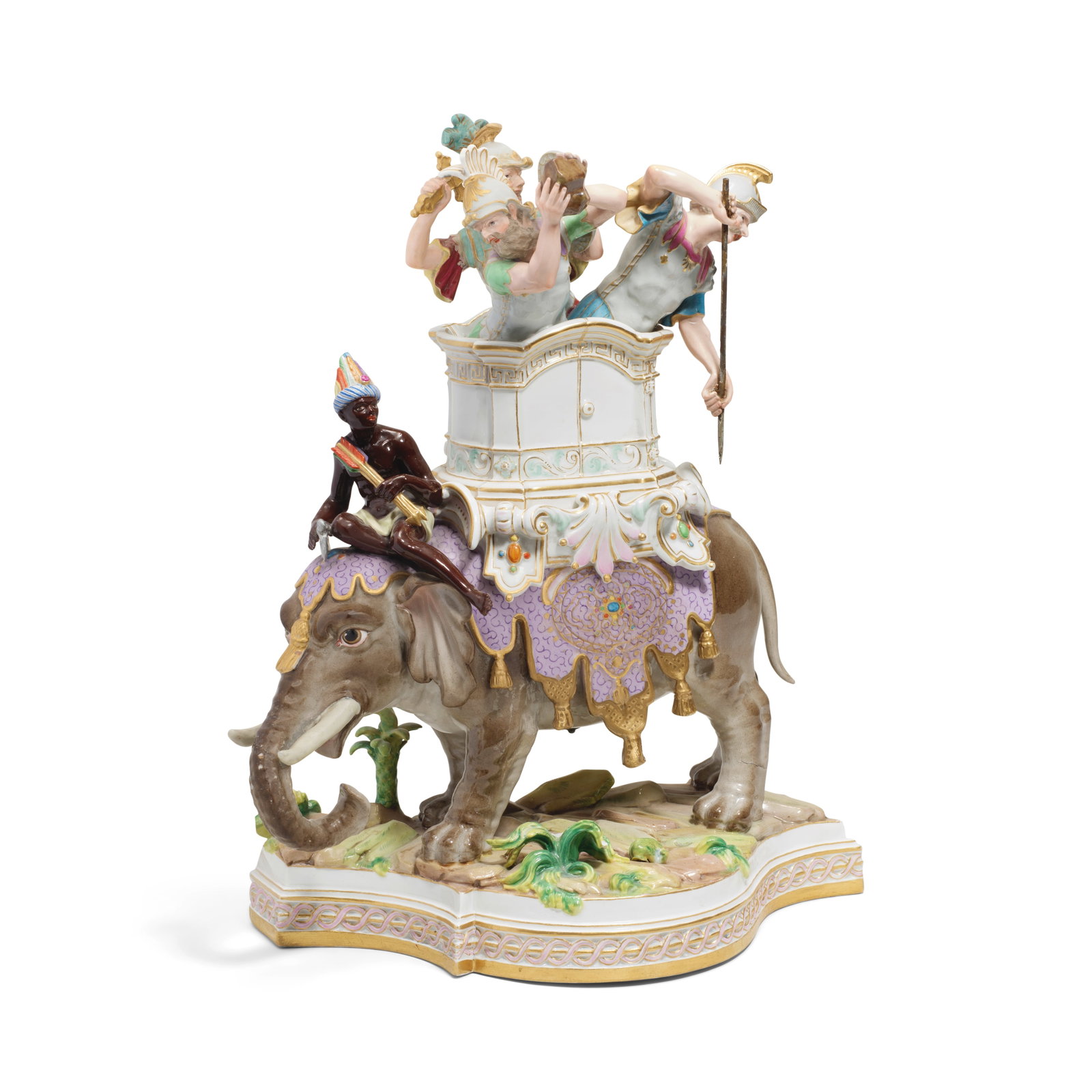 A large Meissen group of a War Elephant, late 19th century (1 of 1)