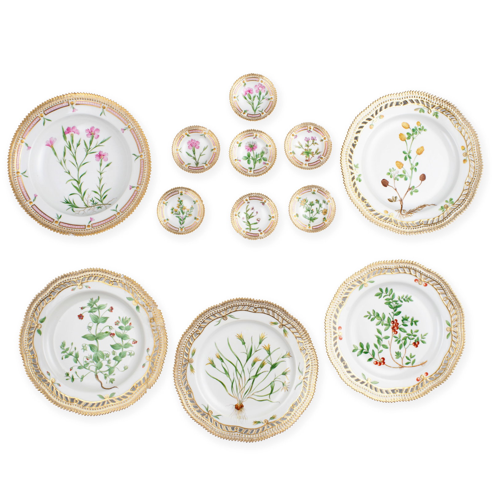 A group of Royal Copenhagen 'Flora Danica' service wares, 20th century (1 of 1)