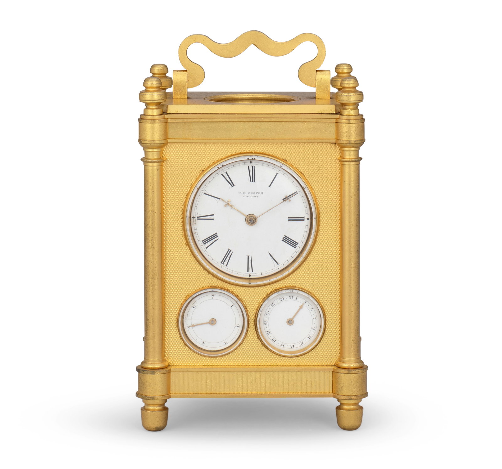 A good mid-19th century English carriage clock with day and date indication Thomas Frederick Coo... (1 of 1)