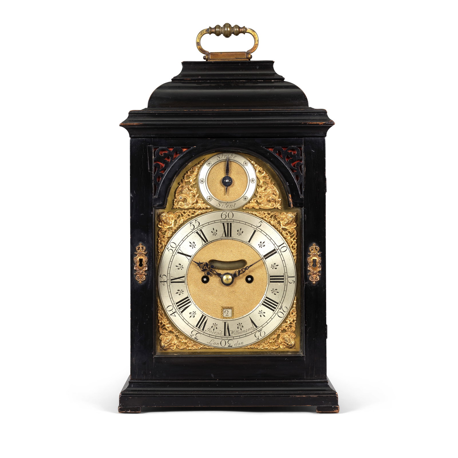 A good second quarter of the 18th century ebony veneered quarter repeating table clock Joseph Wi... (1 of 1)