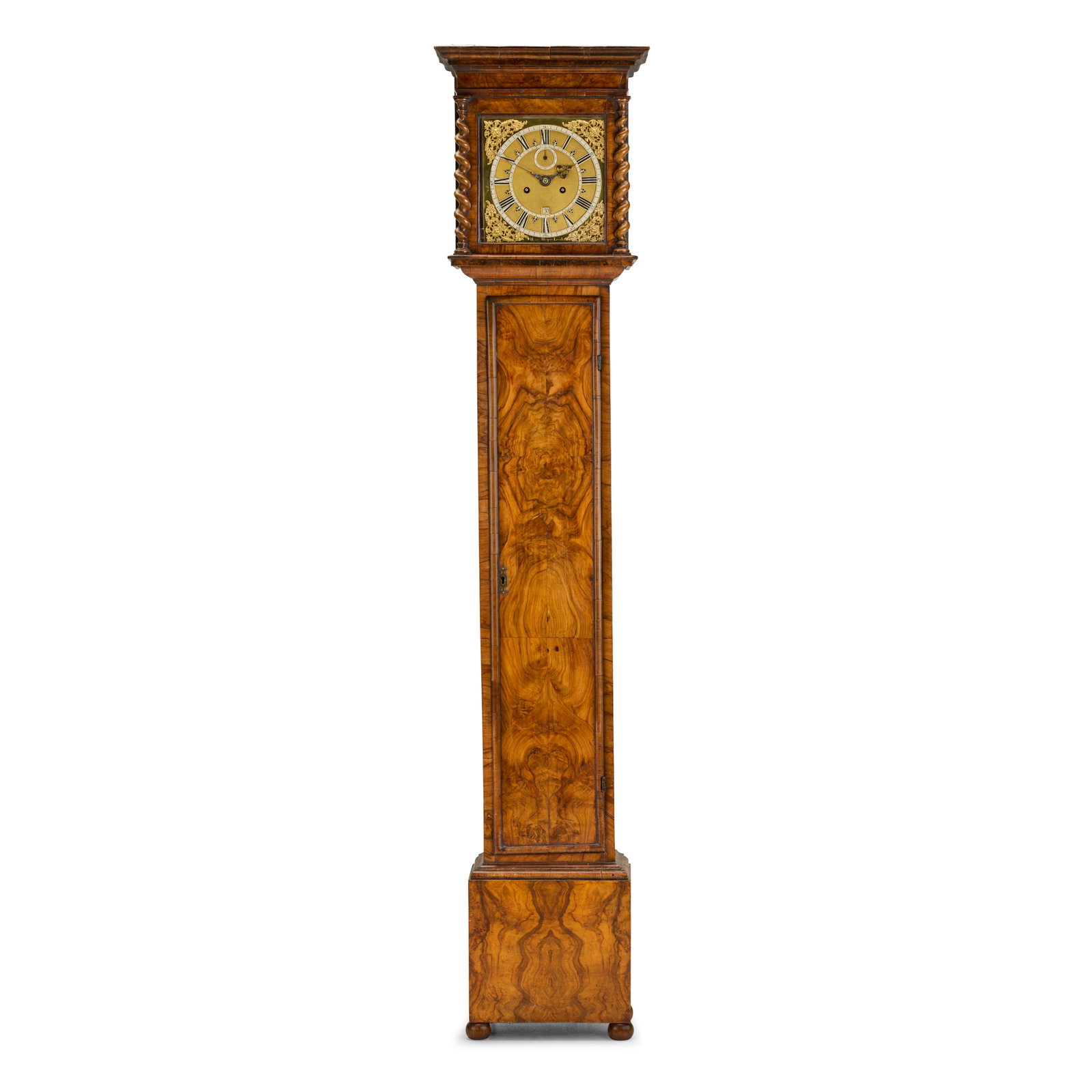 A late 17th century month-going walnut veneered longcase clock with 10-inch skeletonised chapter... (1 of 1)