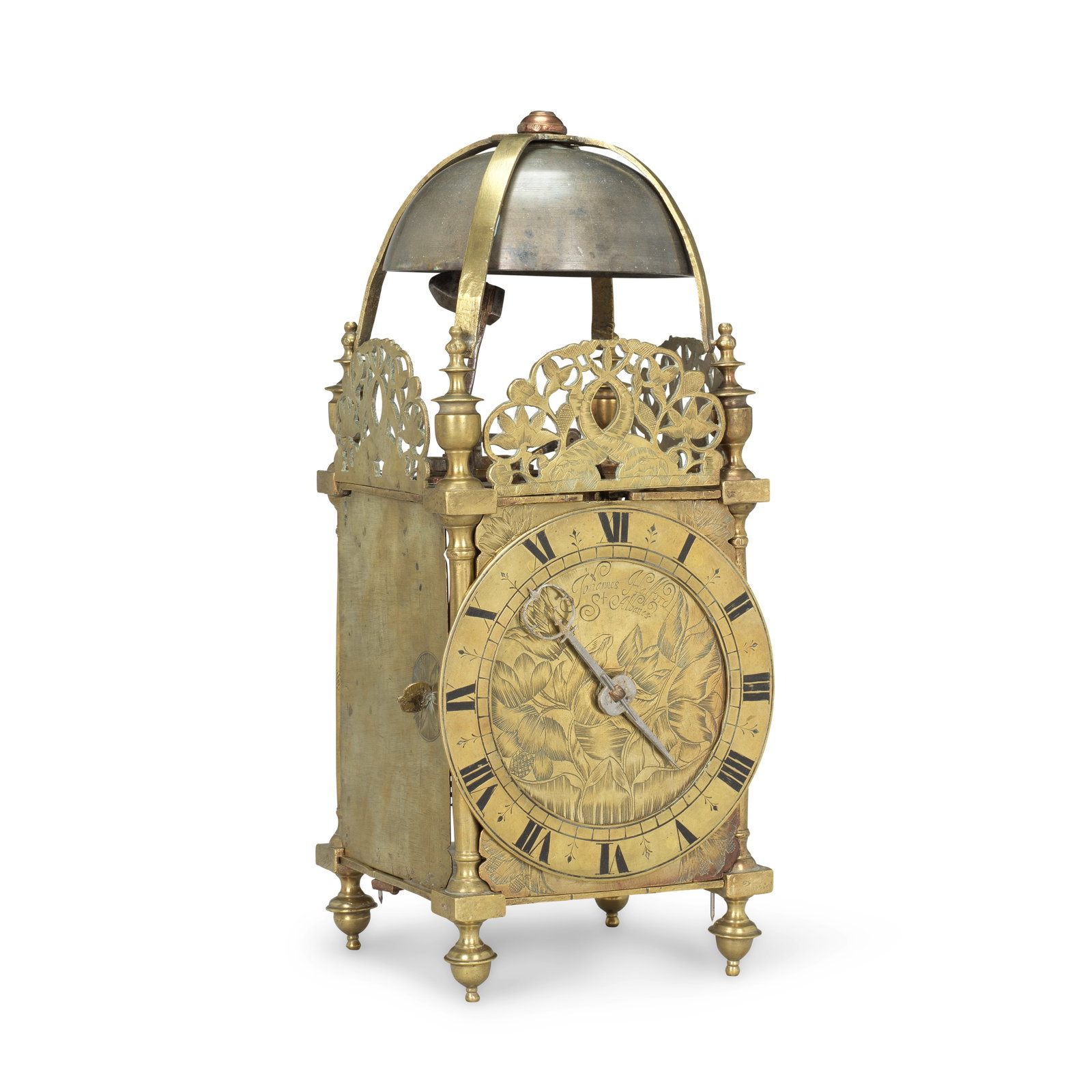 A fine and rare mid 17th century unrestored provincial striking lantern clock with fine original... (1 of 1)