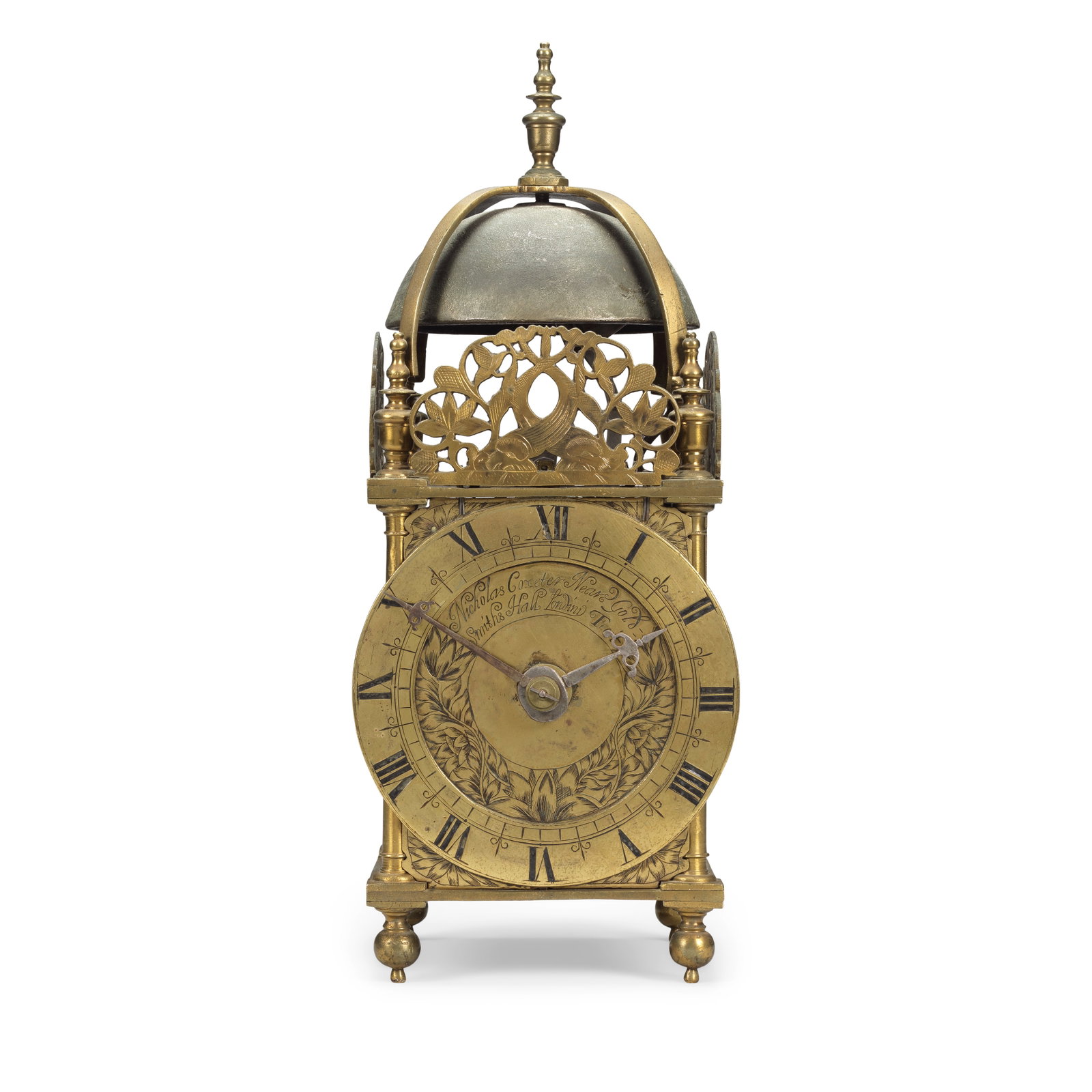 A third quarter of the 17th century brass lantern clock Nicholas Coxeter, London (1 of 1)