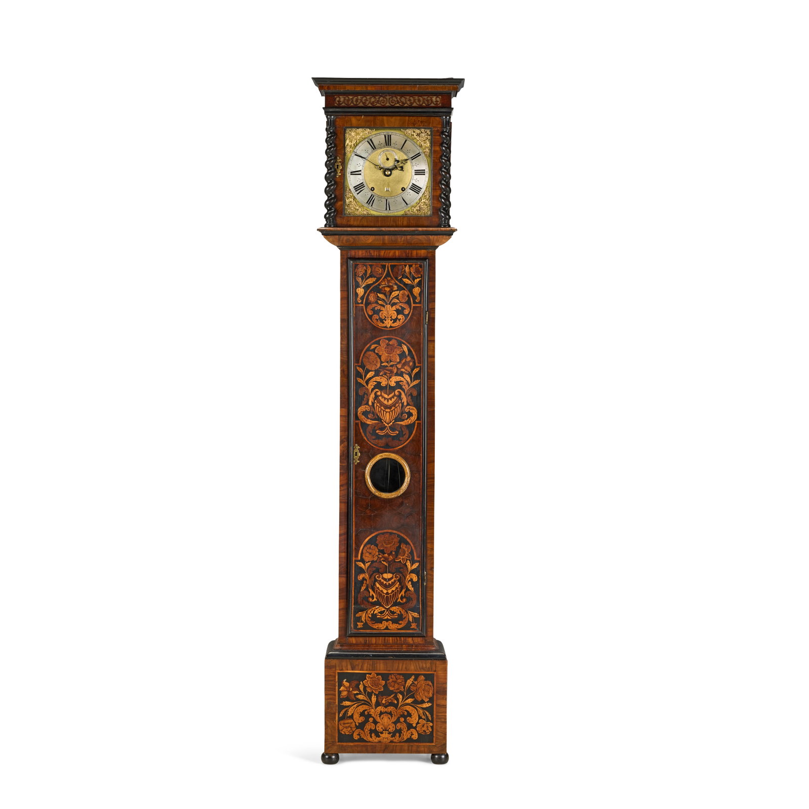 A late 17th century walnut and marquetry month-going long case clock with 10 inch dial John Wis... (1 of 1)