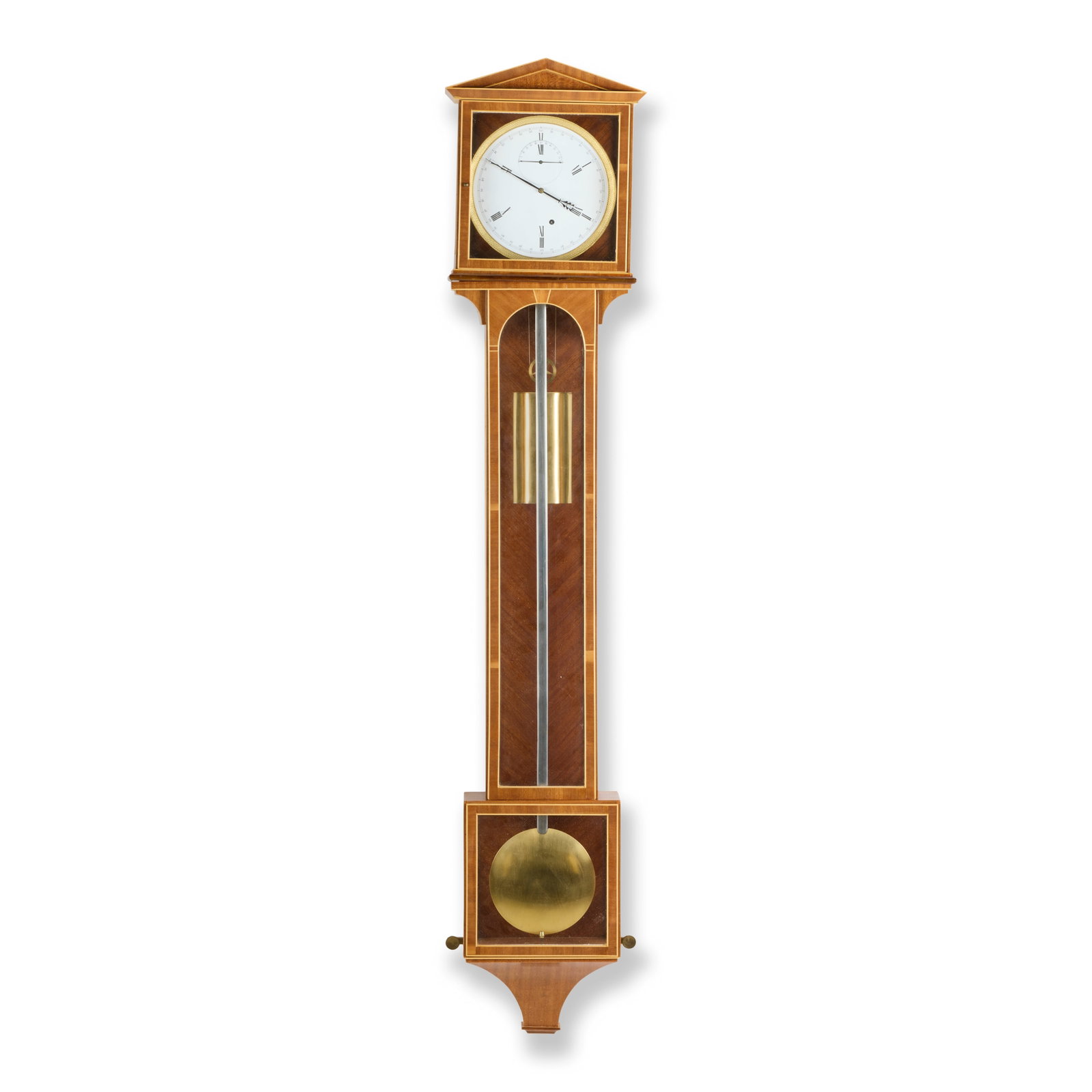 A rare late 20th century mahogany and boxwood strung 'Lanterndluhr' wall timepiece clock of one ... (1 of 1)