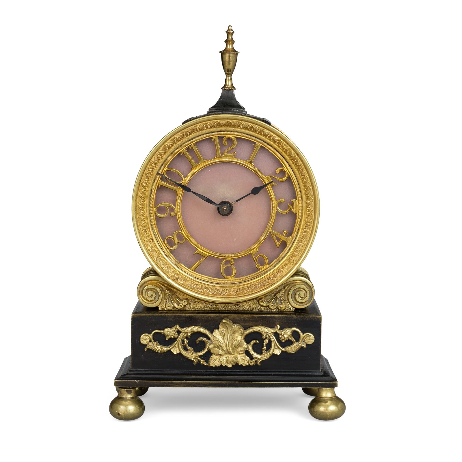 A very rare mid 19th century Patent gilt and patinated brass drum-cased night clock John Pace, B... (1 of 1)