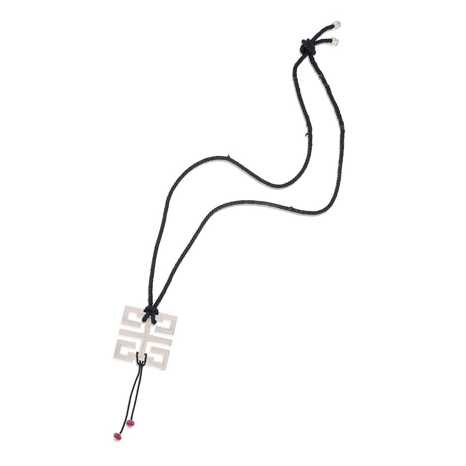 CARTIER: 18K WHITE GOLD 'LE BAISER DU DRAGON' RUBY PENDANT NECKLACE (1 of 2)