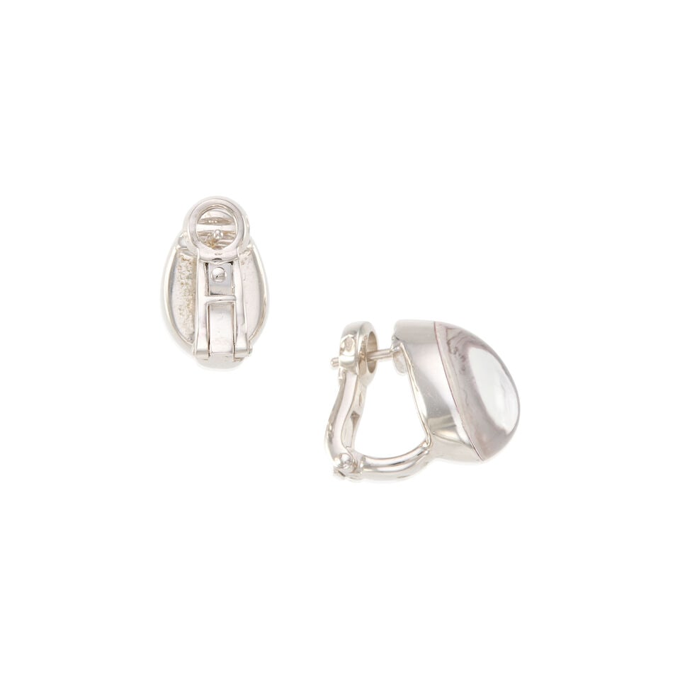 CARTIER: A PAIR 18K WHITE GOLD 'MYST DE CARTIER' EARCLIPS - 2