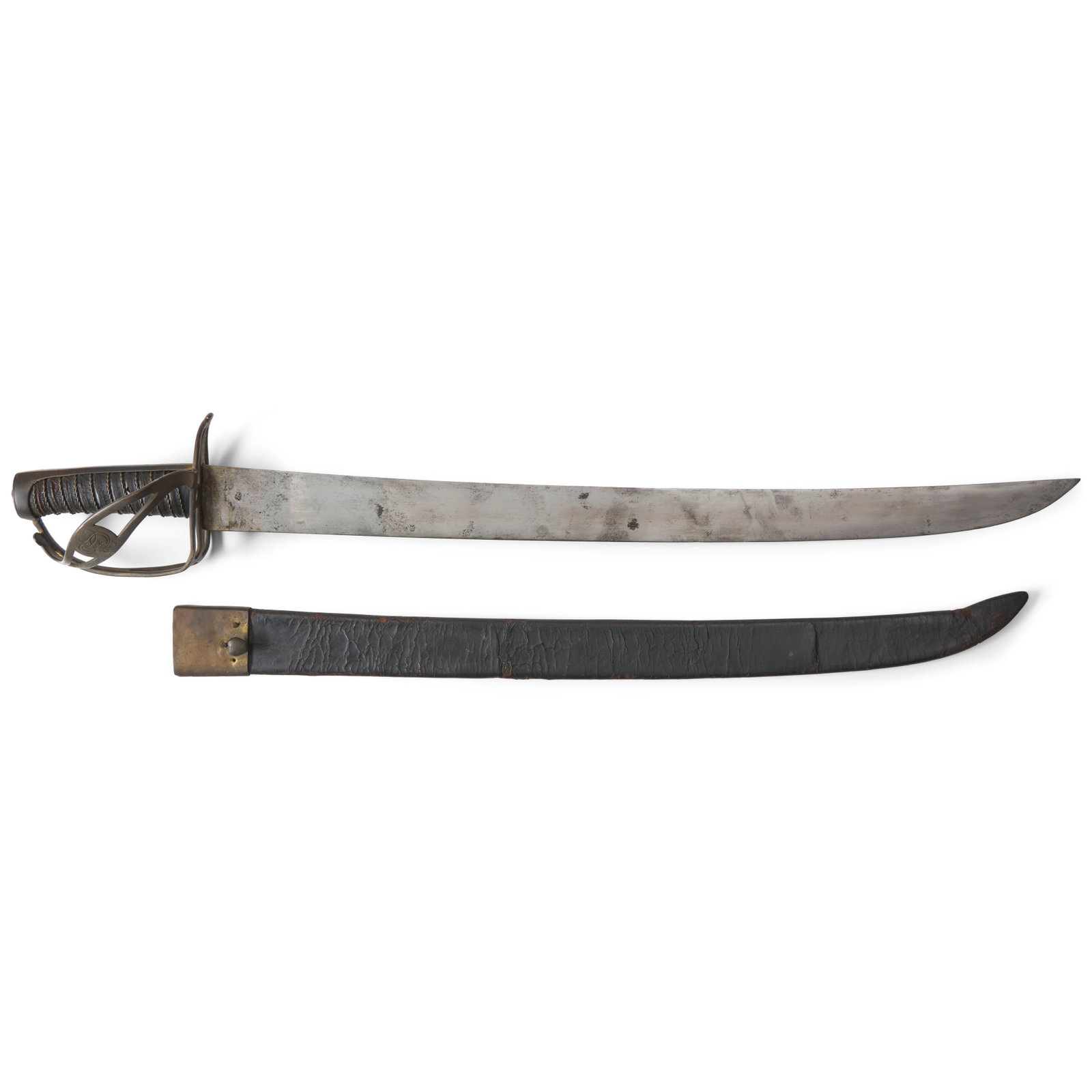 A RARE MARQUIS DE LAFAYETTE PRESENTED CONTINENTAL LIGHT INFANTRY 'USA' SWORD AND SCABBARD, (1 of 1)