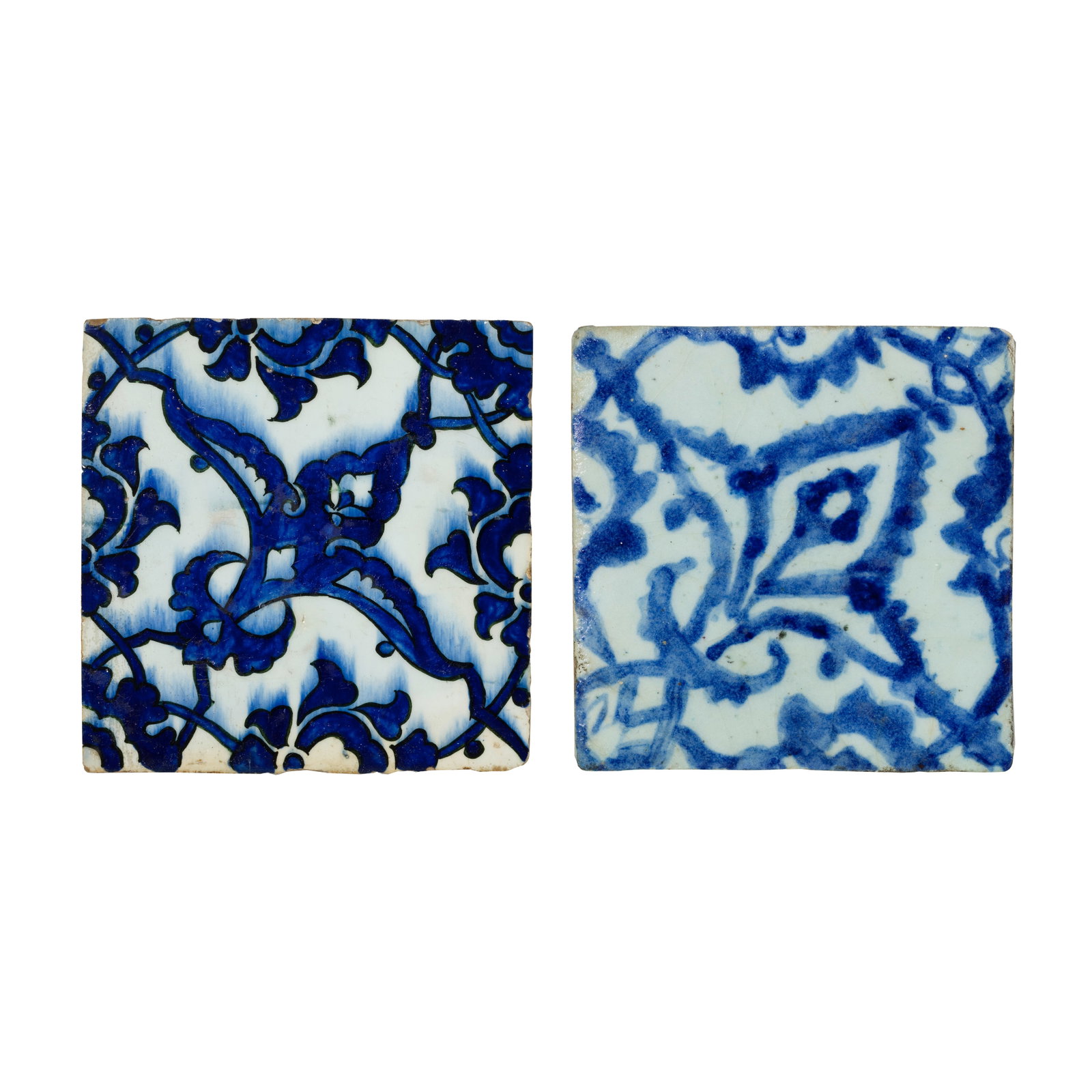 Two 'Dome of the Rock' pottery tiles Jerusalem and Syria, mid-16th Century and mid-17th Century (1 of 1)