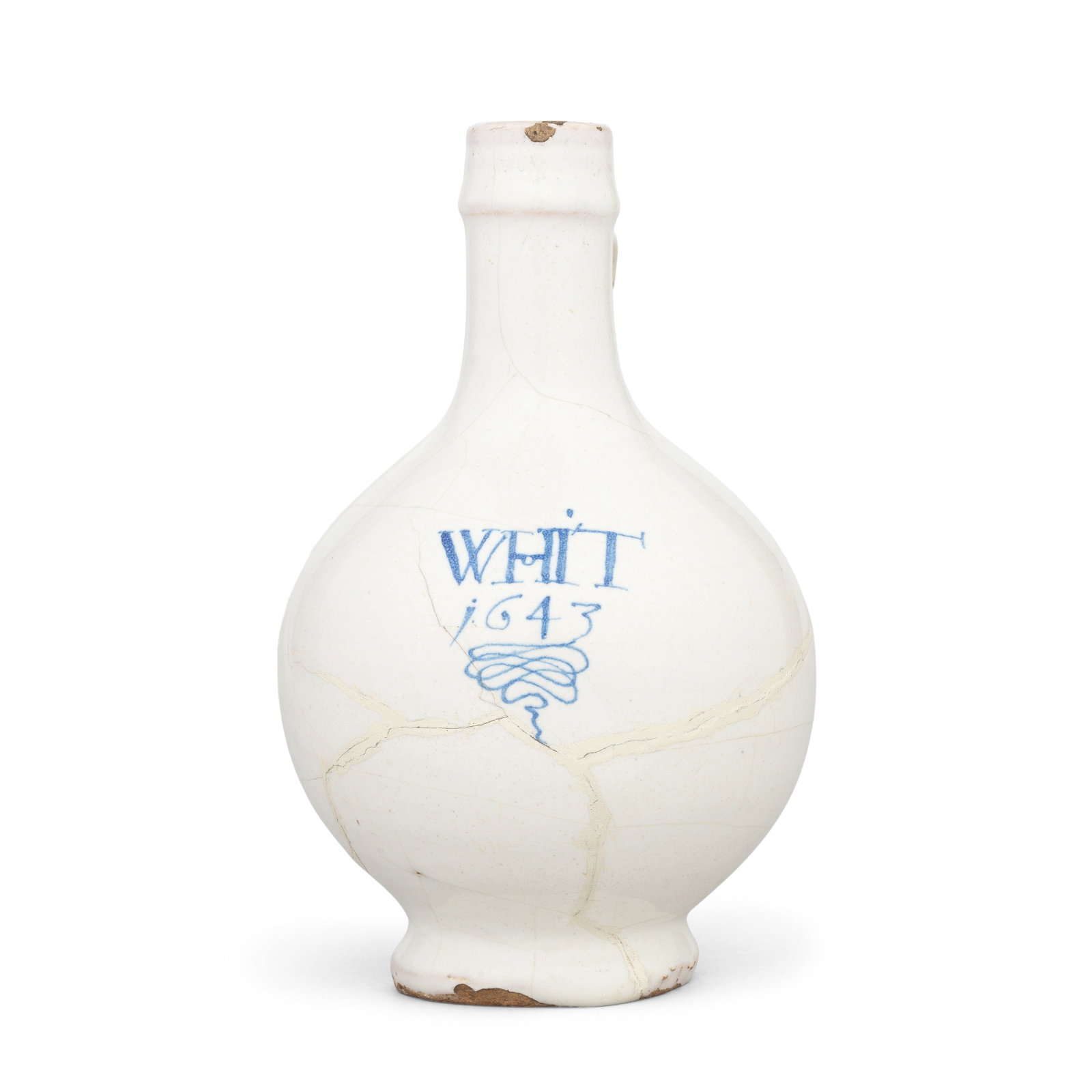 A London delftware wine bottle, dated 1643 (1 of 1)