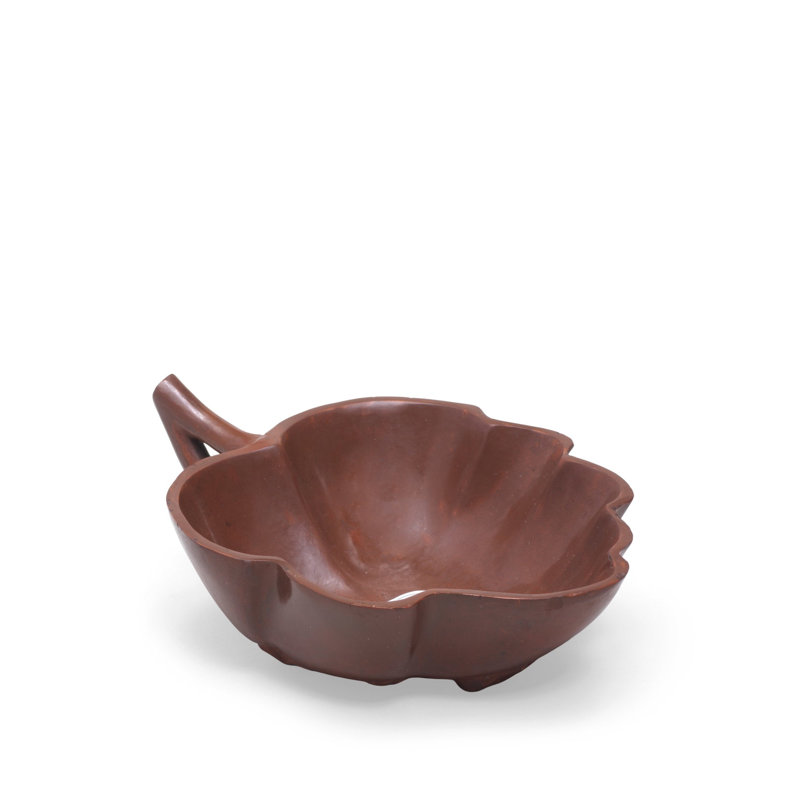 A rare Bottger stoneware leaf-shaped dish or cup, circa 1710-12 (1 of 1)