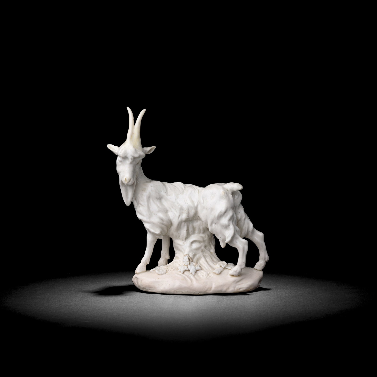 A Derby white 'Dry Edge' model of a billy goat, circa 1754-55 (1 of 1)