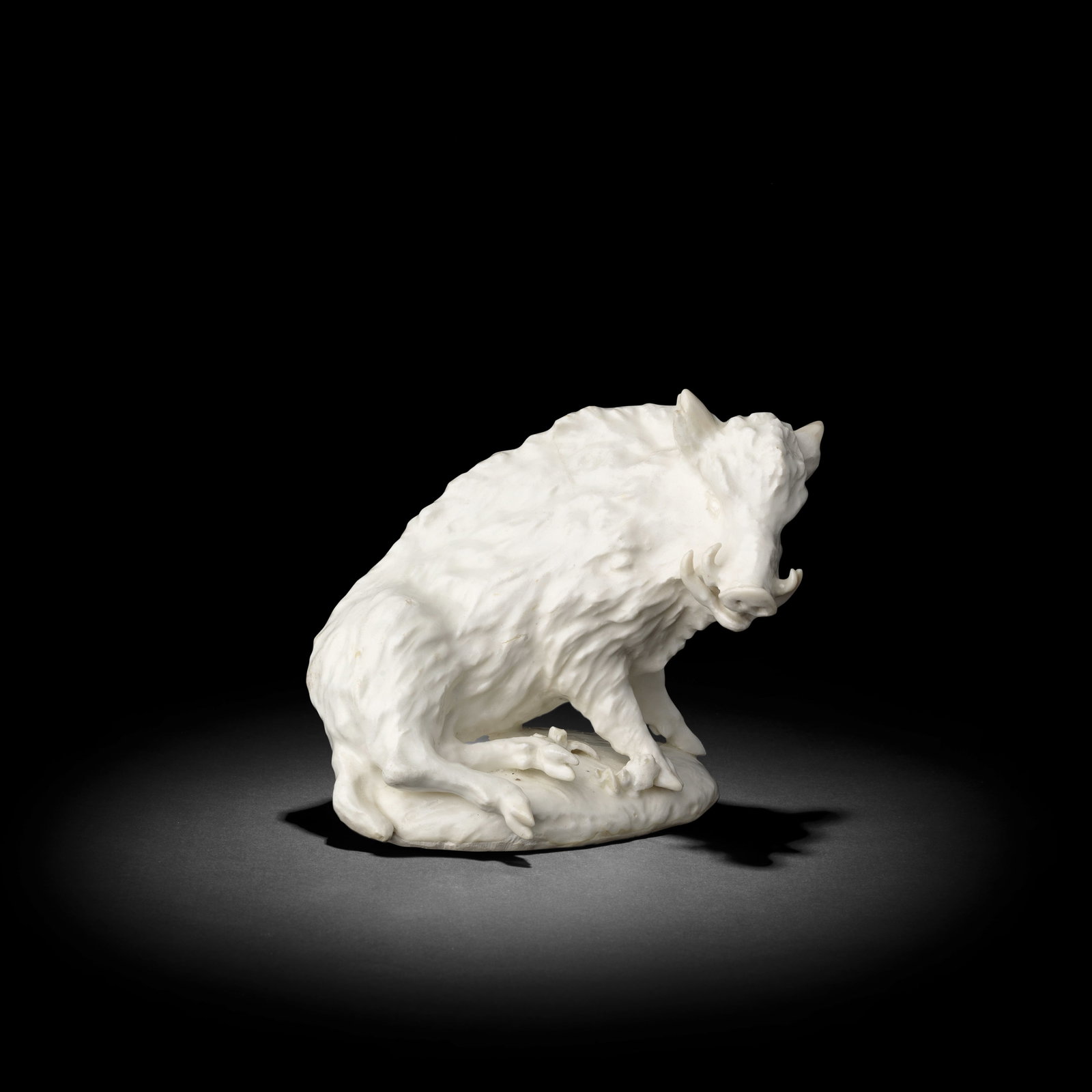 A Derby white 'Dry Edge' model of a Florentine Boar, circa 1752-54 (1 of 1)