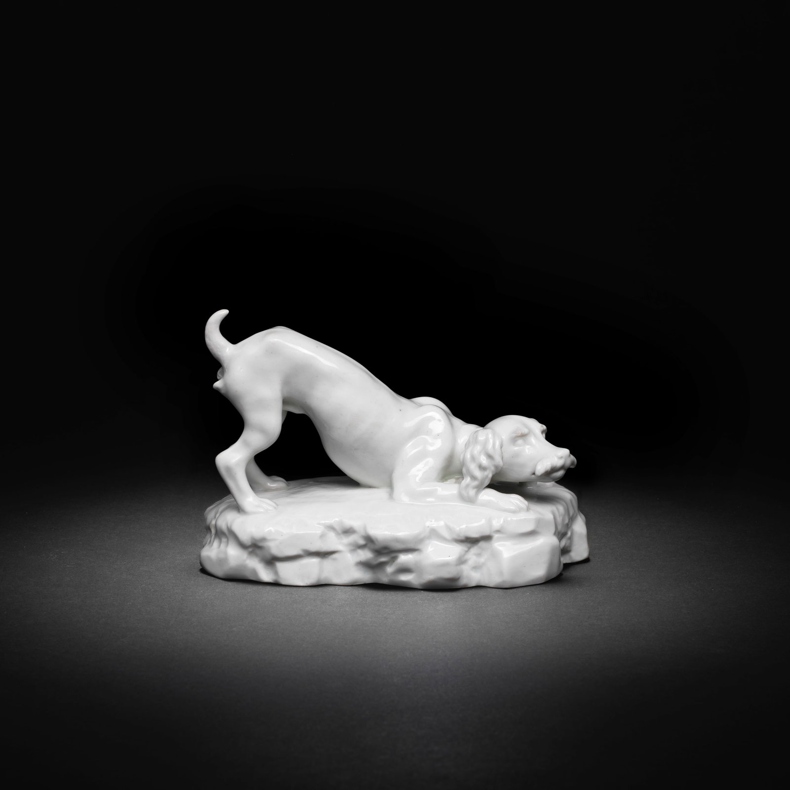 A Hoechst white model of a hound, circa 1765 (1 of 1)