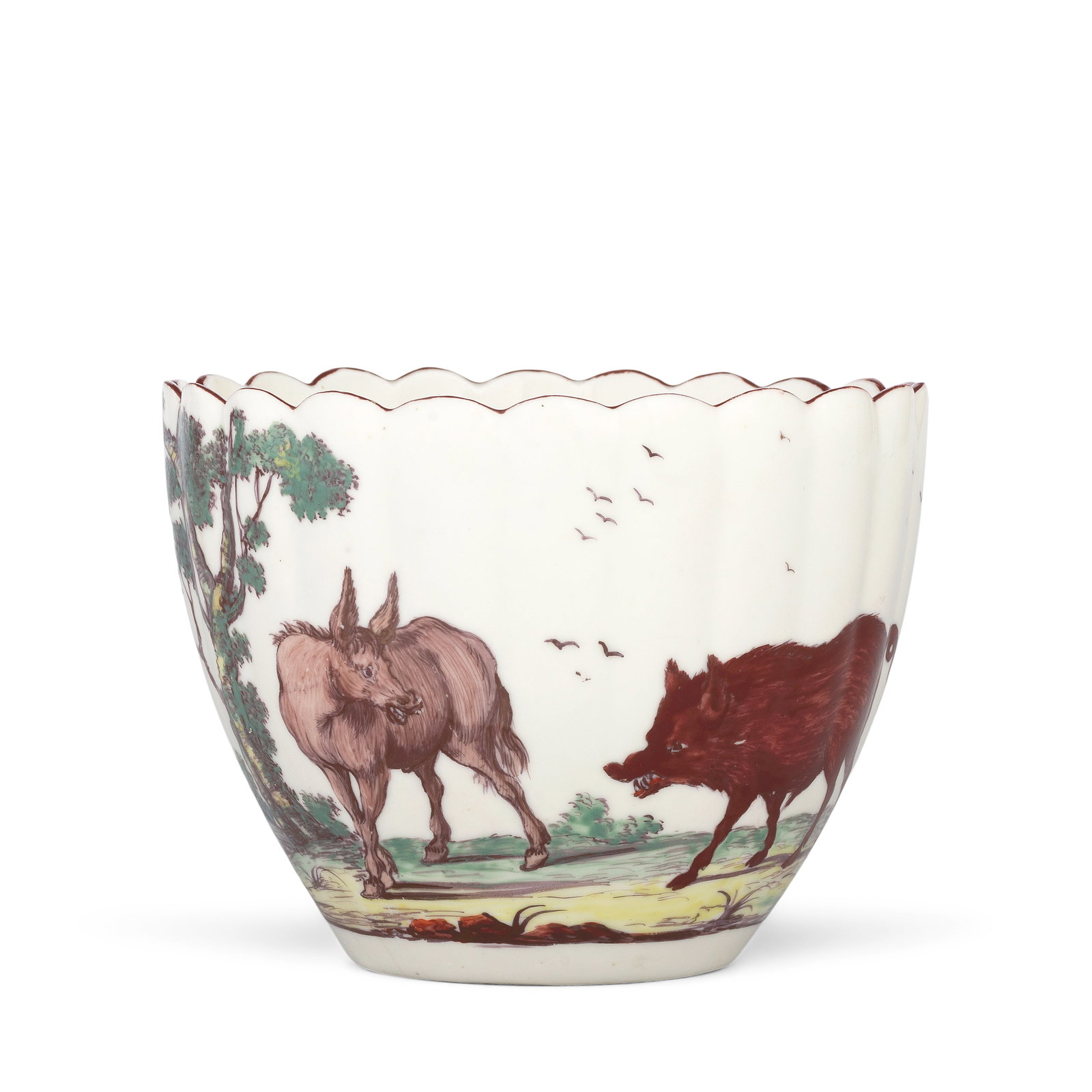A rare Chelsea 'Fable' sugar bowl, circa 1752 (1 of 1)
