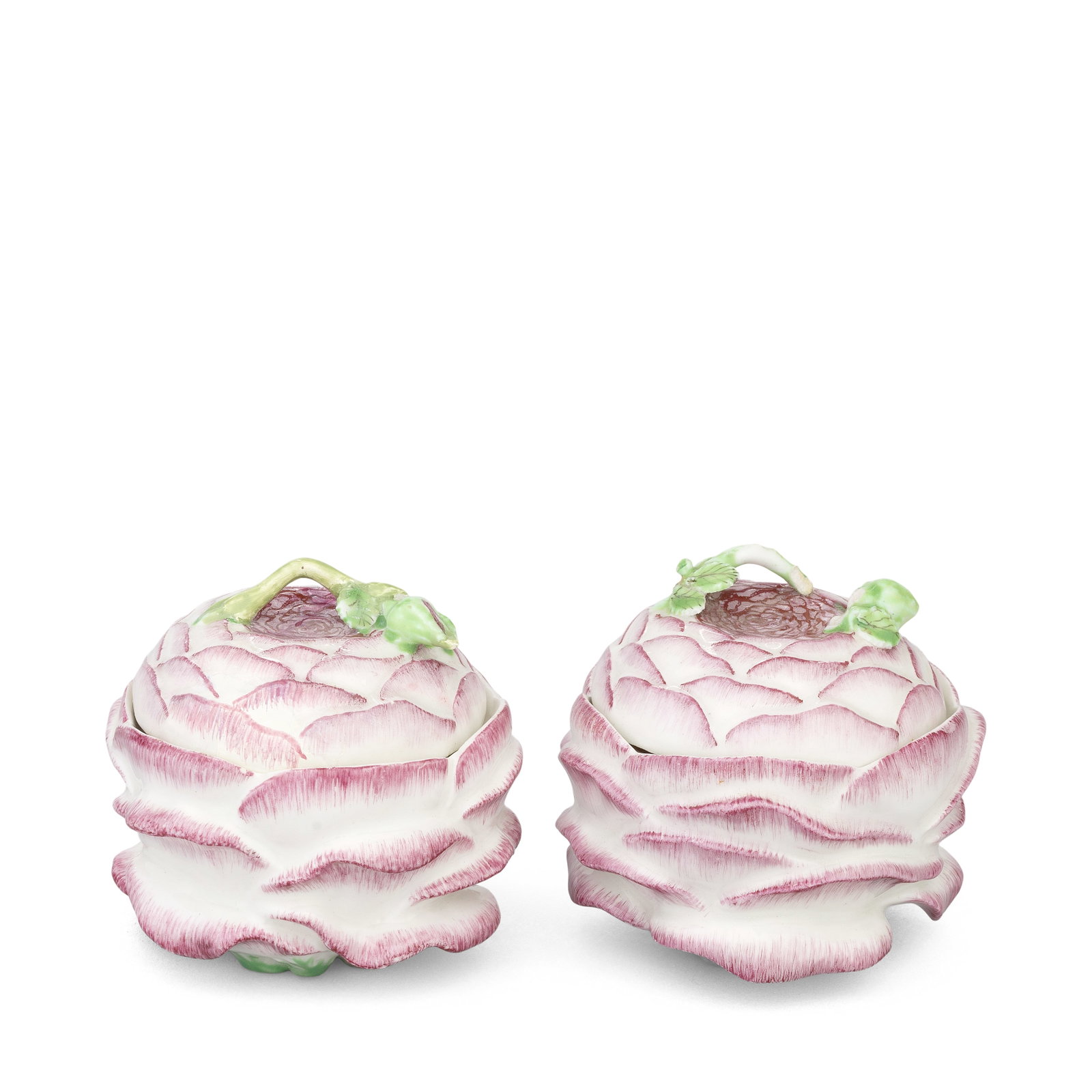 Two Chelsea rose boxes and covers, circa 1755 (1 of 1)