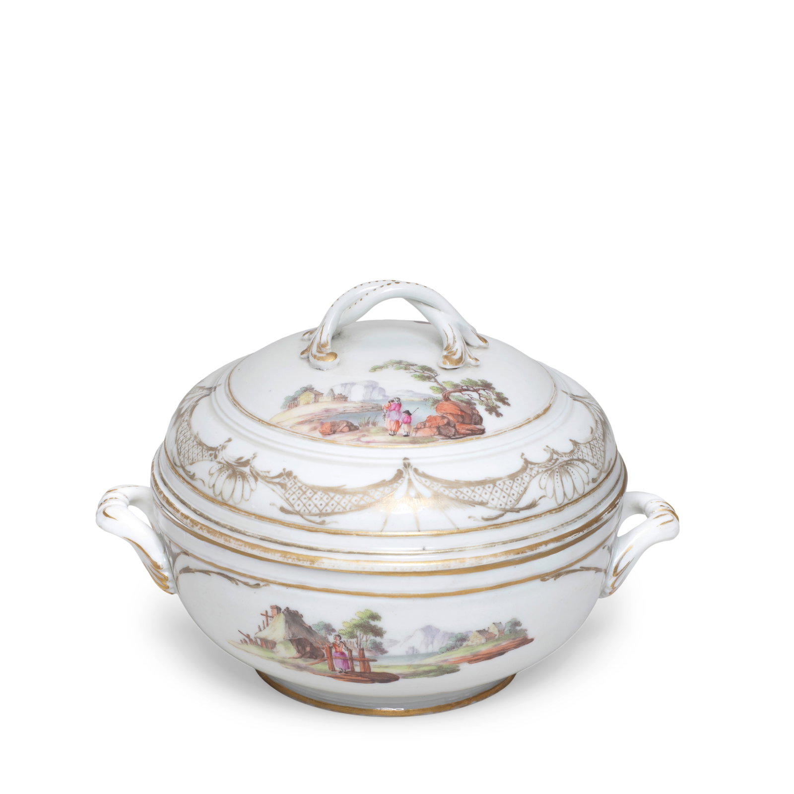 A documentary Etiolles porcelain ecuelle and cover, dated 1770 (1 of 1)