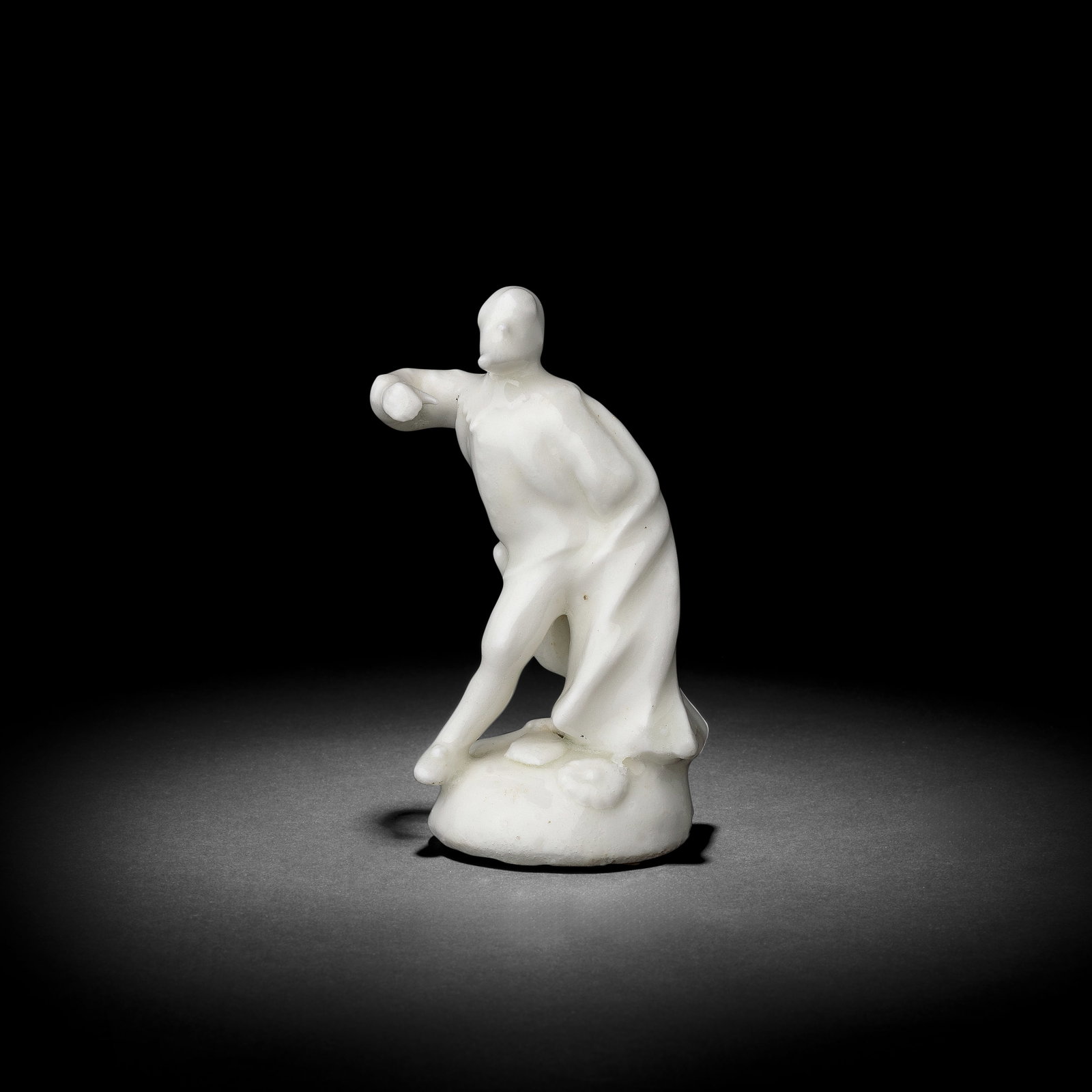 A rare Longton Hall white 'Snowman' Commedia dell' Arte figure of Pantalone, circa 1750-52 (1 of 1)