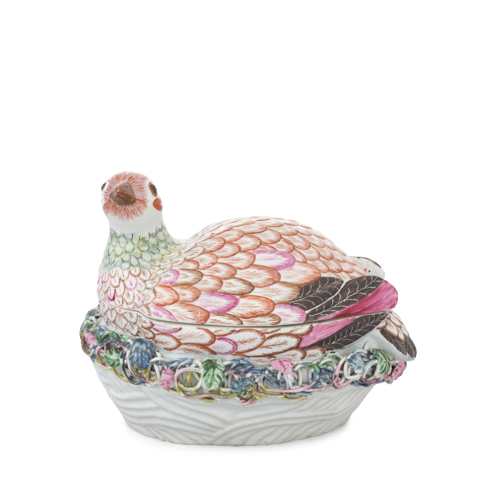 A large Worcester partridge tureen and cover, circa 1754-56 (1 of 1)