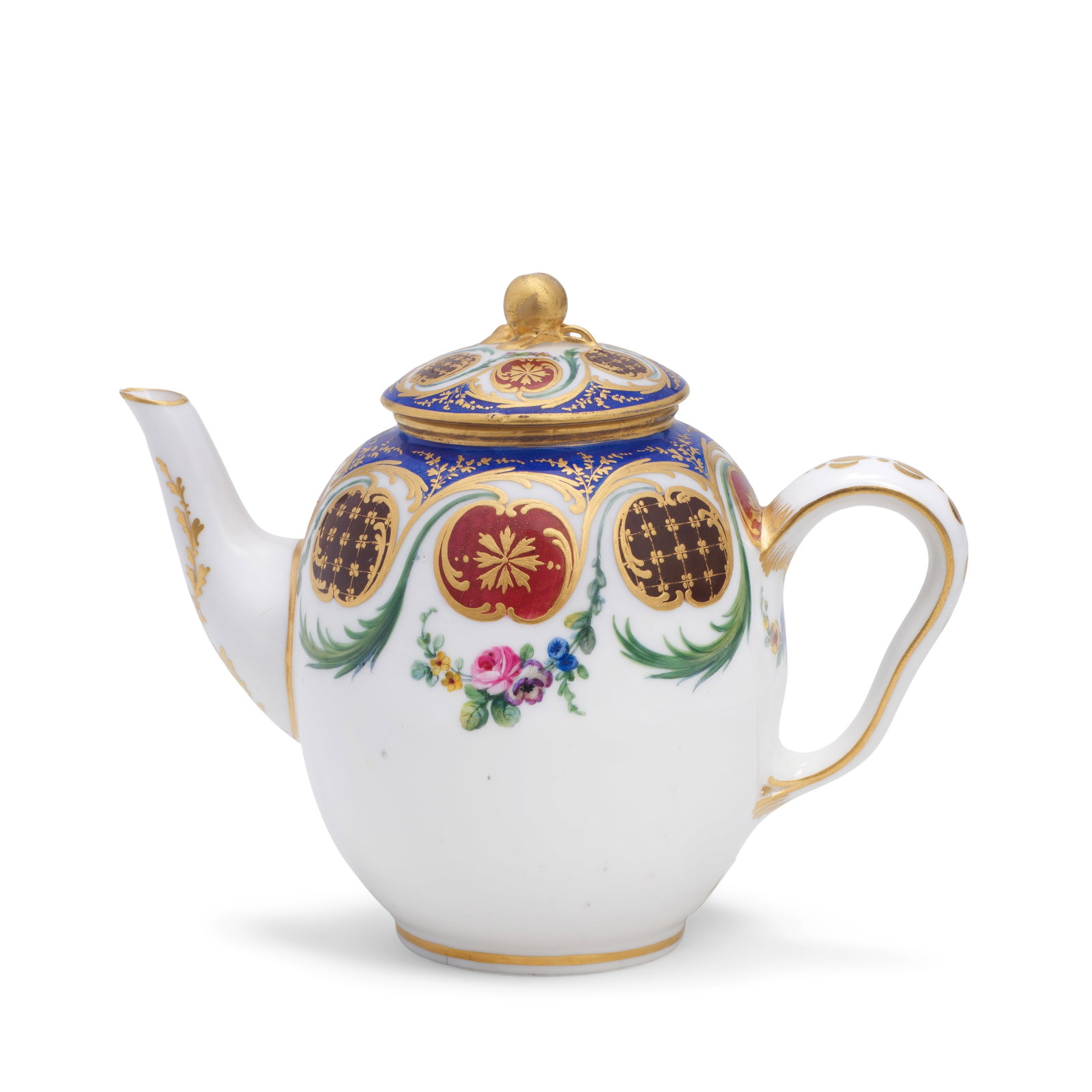 A Sèvres teapot and cover (théière Calabre), dated 1777 (1 of 1)