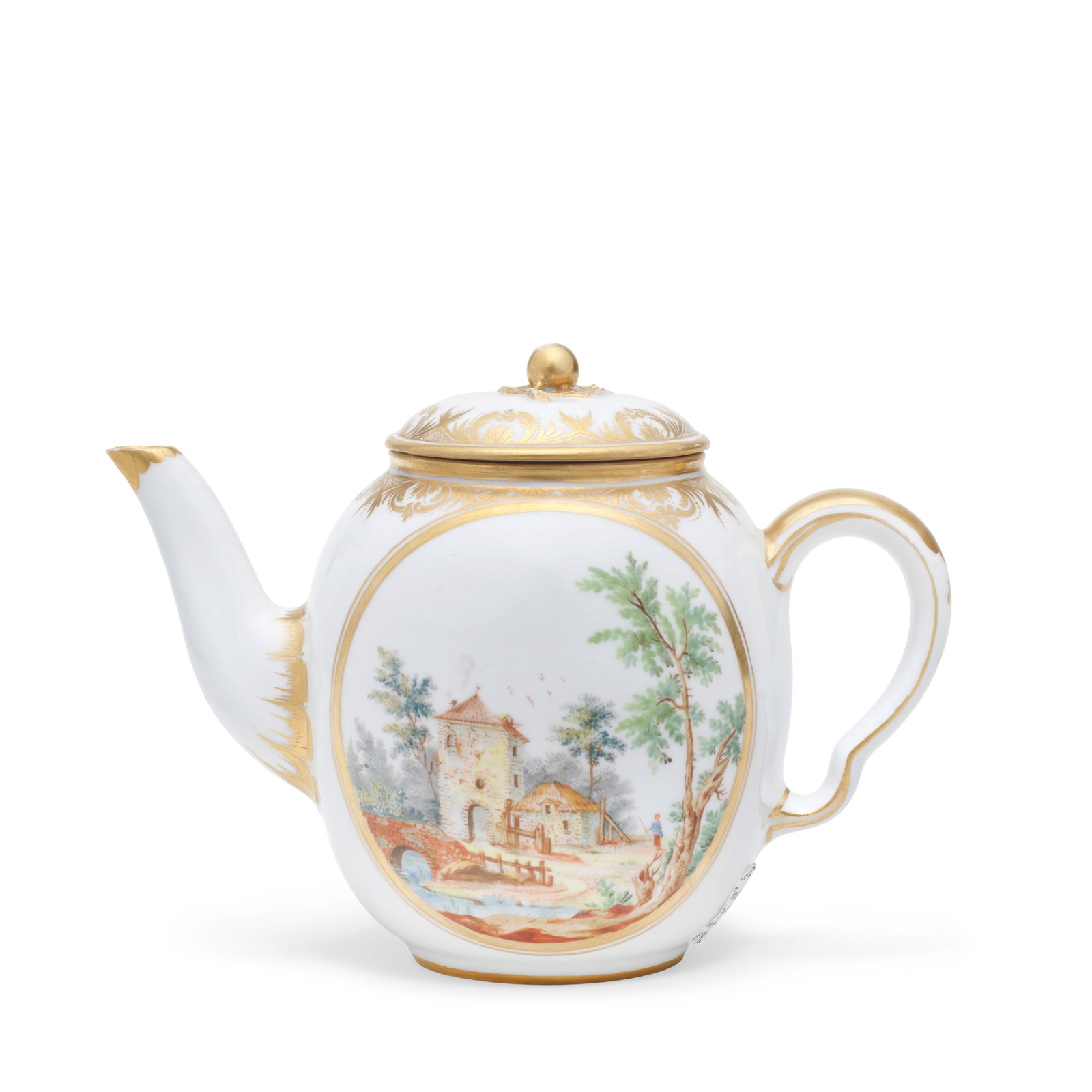 A Sèvres hard-paste porcelain teapot and cover (théière 'Calabre'), dated 1773 (1 of 1)