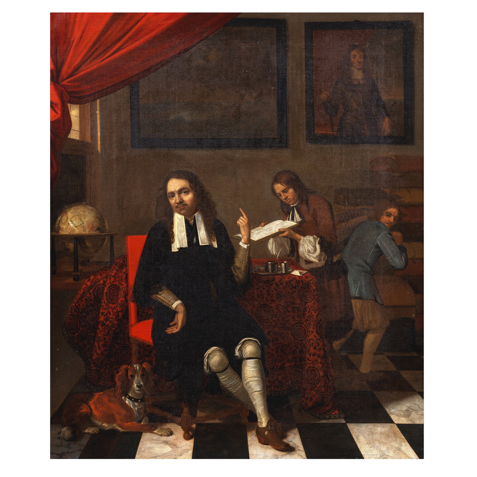 Cornelis de Man (Delft 1621-1706) The Cloth Merchant: Cornelis de Man (Delft 1621-1706) The Cloth Merchant remains of signature (lower left) oil on canvas 82.2 x 67.5cm (32 3/8 x 26 9/16in). Footnotes: Provenance With Gebhardt, Munic