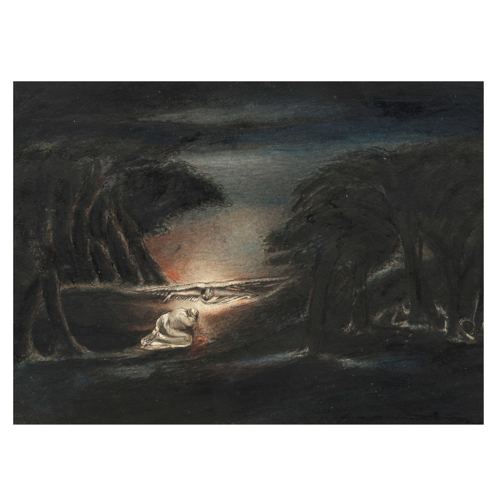 Attributed to William Blake (London 1757-1827), and Follower The Agony in the Garden (1 of 1)