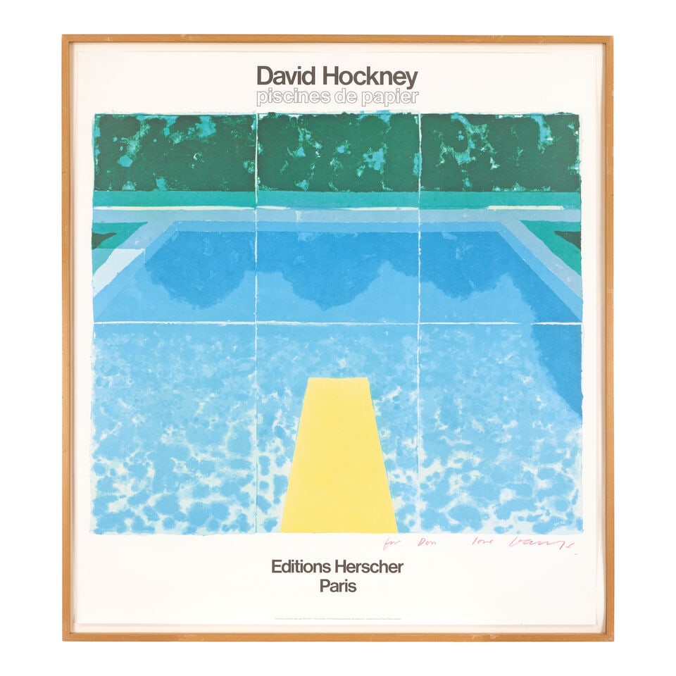 After David Hockney (1937-2026); Piscines de Papier: Paper Pools; - 2
