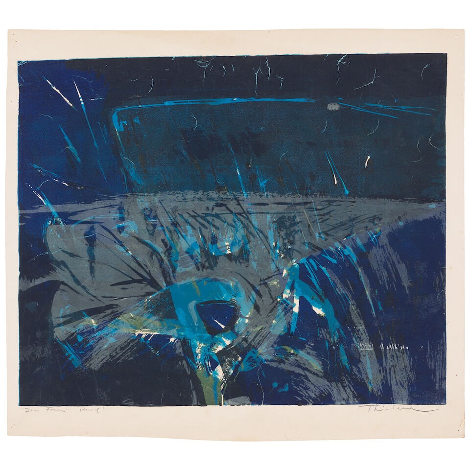 Wayne Thiebaud (1920-2021); Untitled; Sea Form; (2) - 2