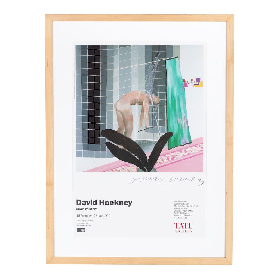 After David Hockney (1937-2026); Man in Shower in Beverly Hills - Seven Paintings; - 2