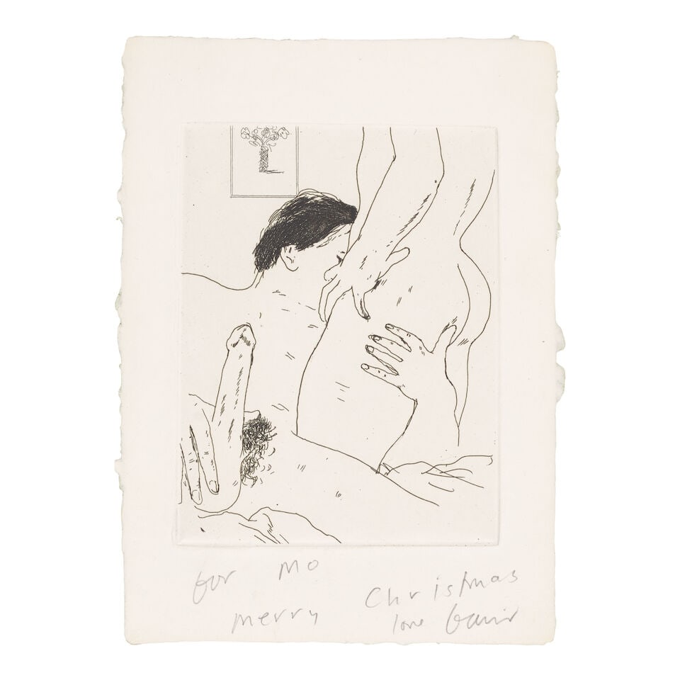 David Hockney (1937-2026); and Allen Joes (born 1937) The Erotic Arts by Peter Webb; - 2