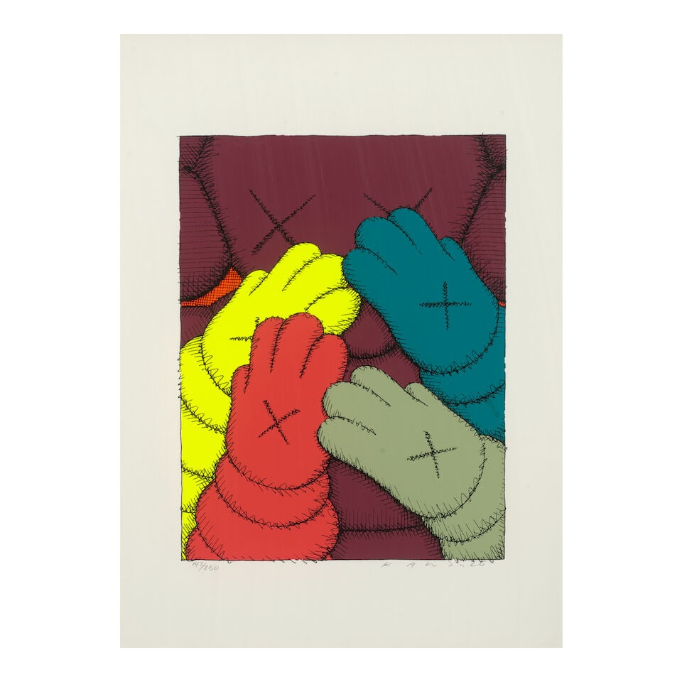 KAWS (born 1974); Untitled, from Urge;: KAWS (born 1974) Untitled, from Urge, 2020 Screenprint in colors on Saunders Waterford paper, signed in pencil, dated and numbered 147/250 (there were also 50 artist's proofs), published by the artist