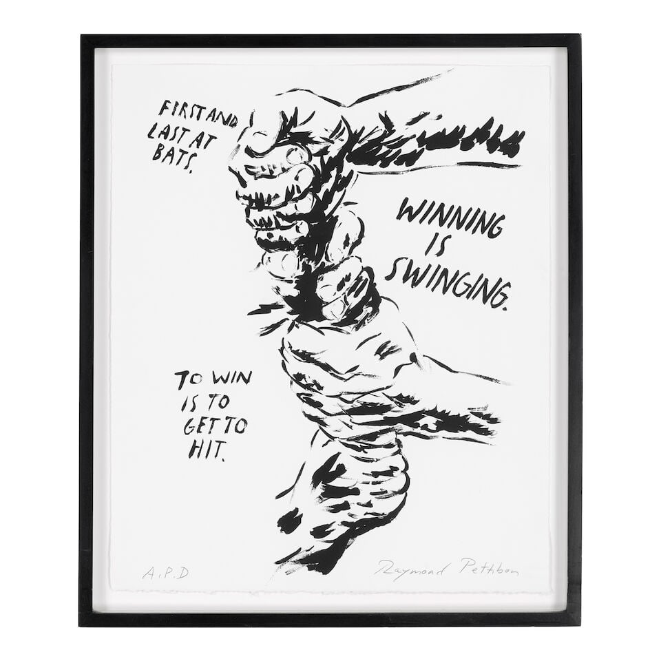 Raymond Pettibon (born 1957); Untitled (Winning Is Swinging), from Line Drive; - 2