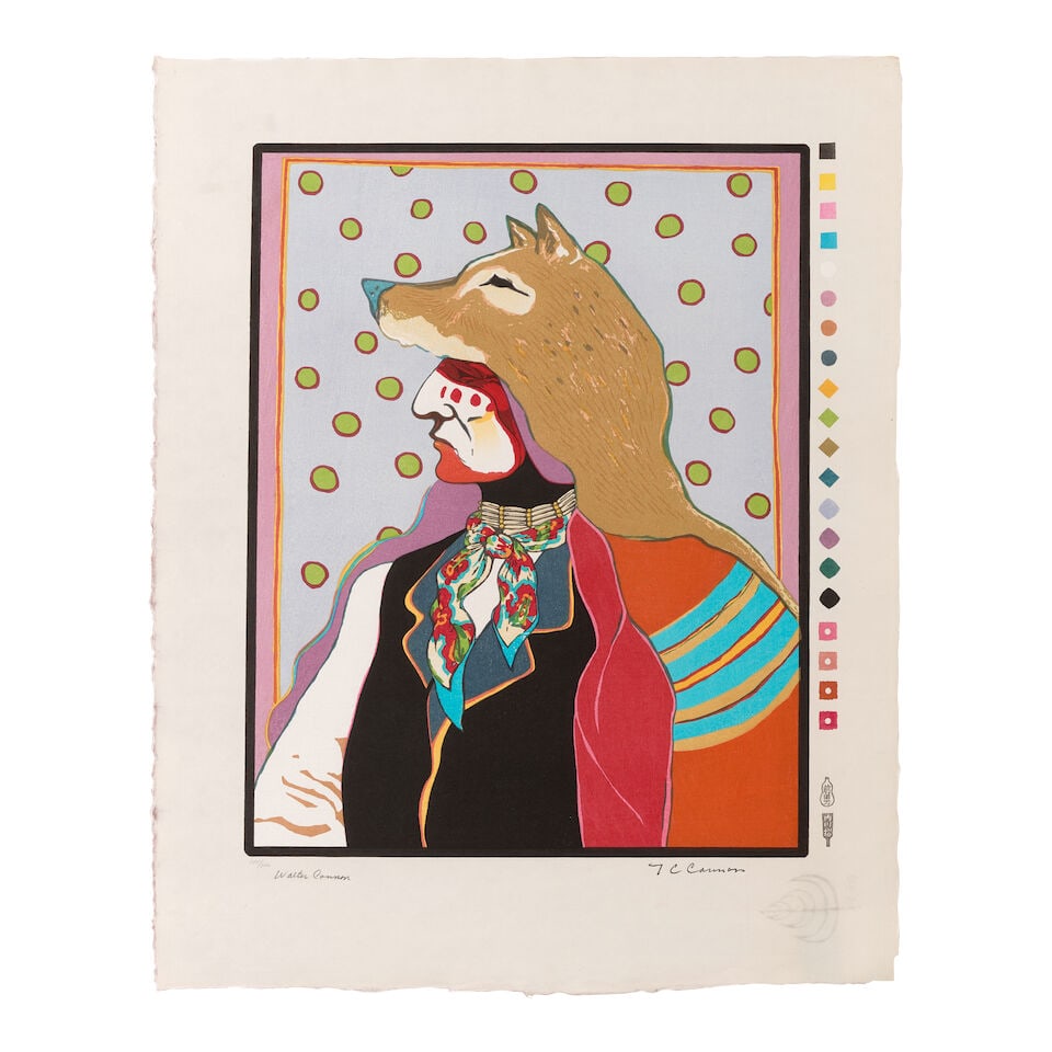 T.C. Cannon (1946-1978); Two plates, from Memorial Woodcut Suite; - 2