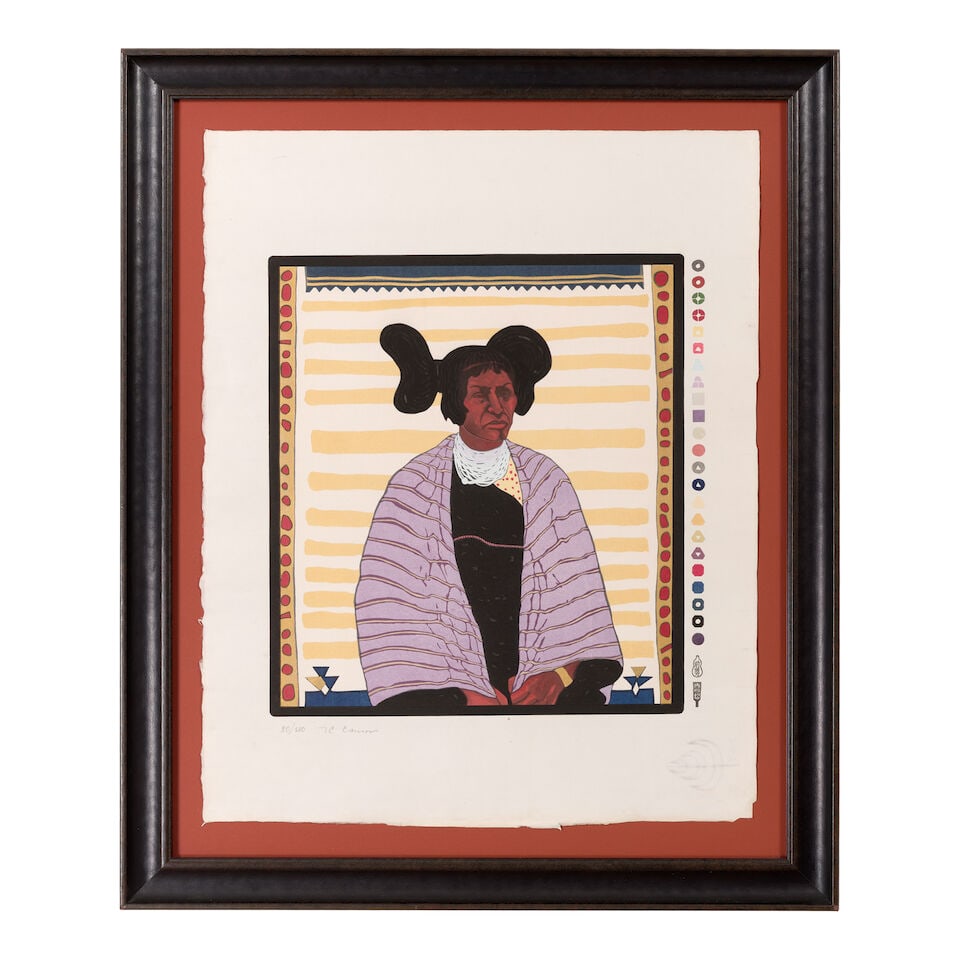 T.C. Cannon (1946-1978); Two plates, from Memorial Woodcut Suite; - 3